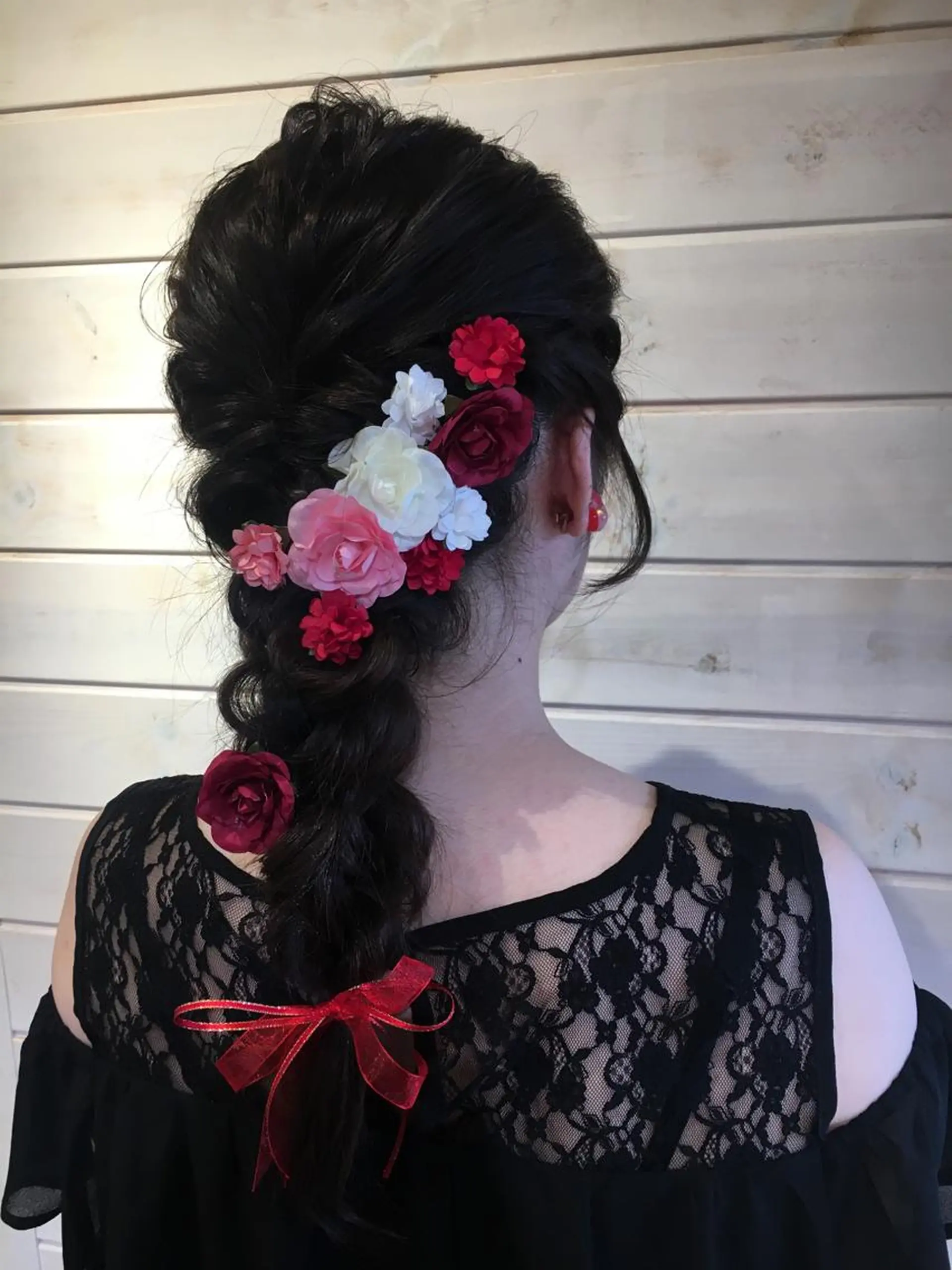 セミロング ヘアアレンジ 野崎 ひかりのヘアスタイル