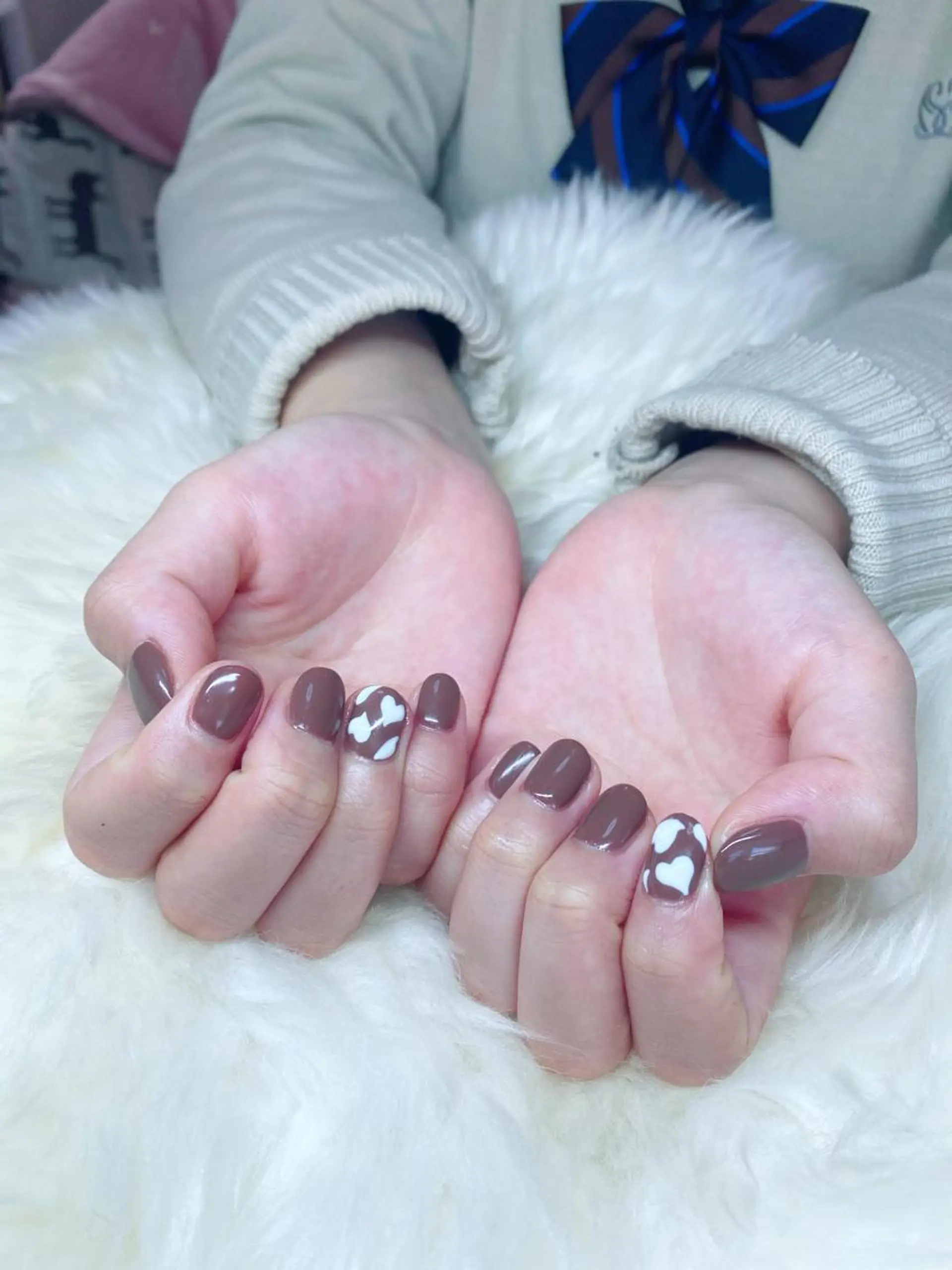 ショート ハンドネイル ハンドケア 💜MIYA nail川崎店のネイルデザイン