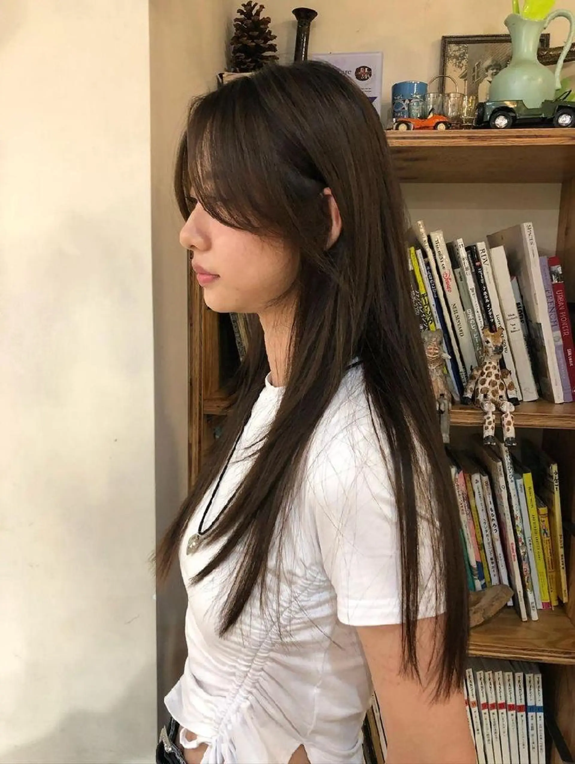 ロング ハッシュカット カット ヘアカラー トリートメント 韓国レイヤー suzuのヘアスタイル