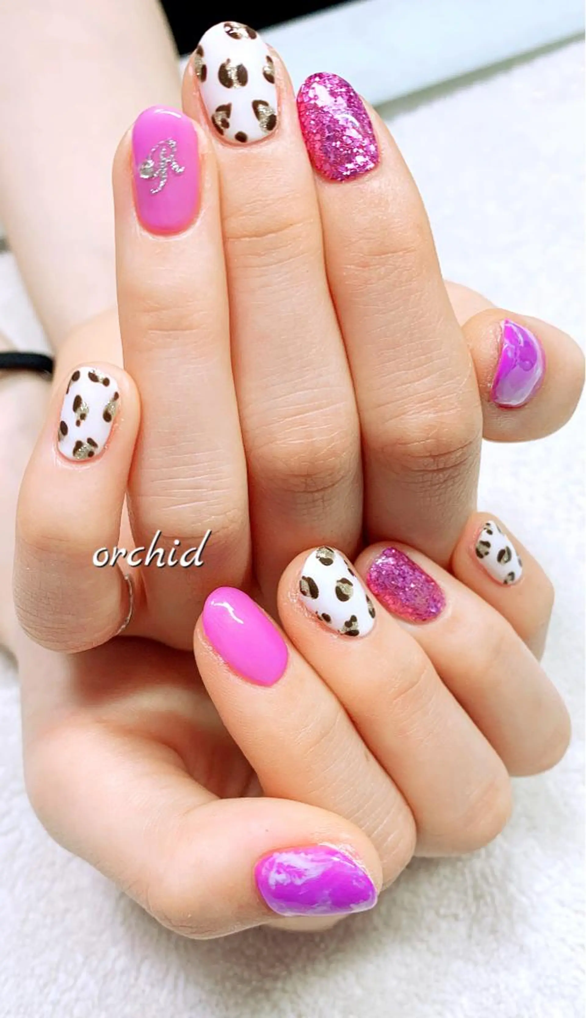 ネイル ハンドネイル orchid ♡オーキッドのネイルデザイン