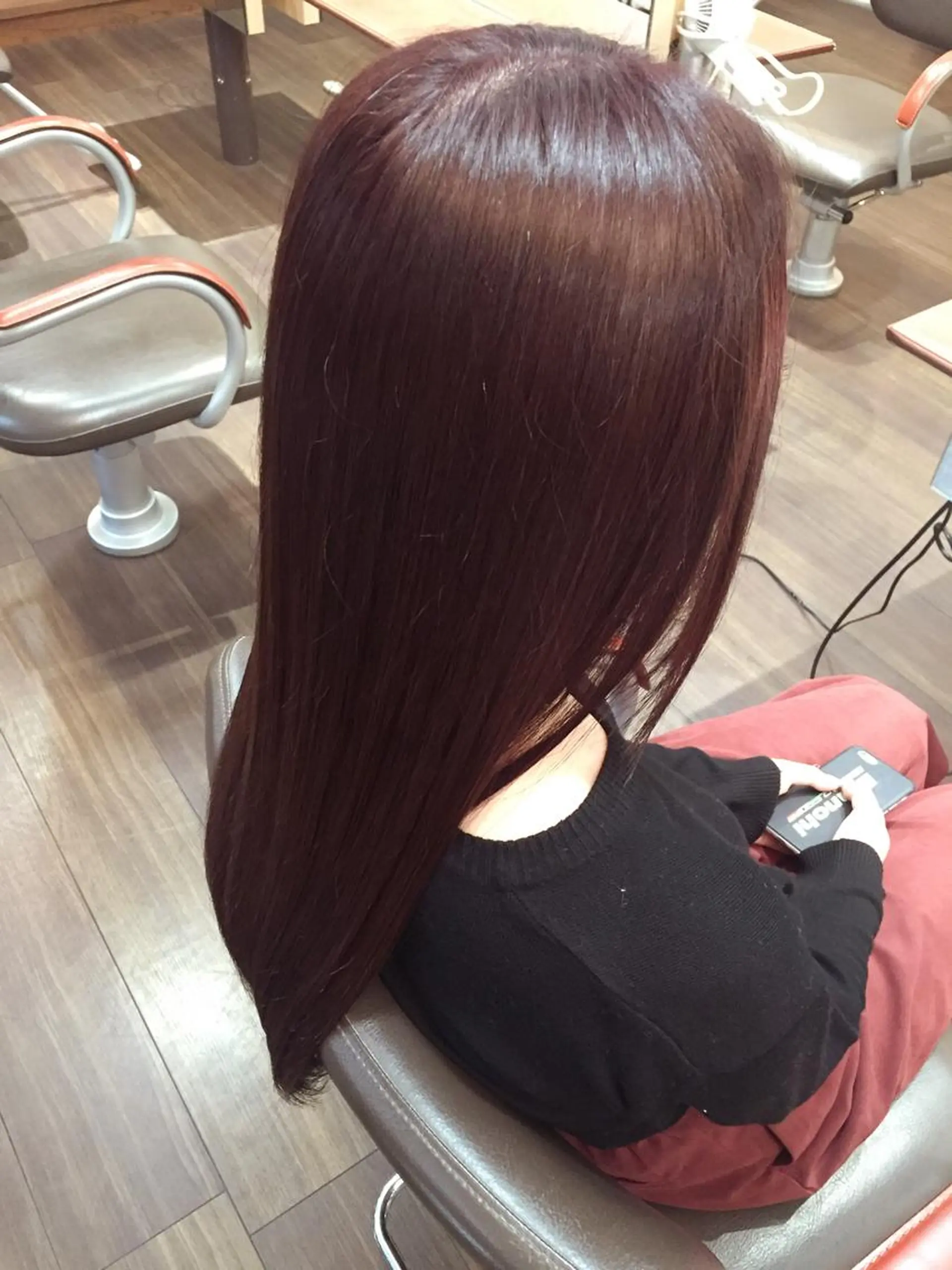 ロング カラー ブリーチ ブリーチなしカラー ピンクカラー WAVE所属・西川 佑樹のヘアスタイル