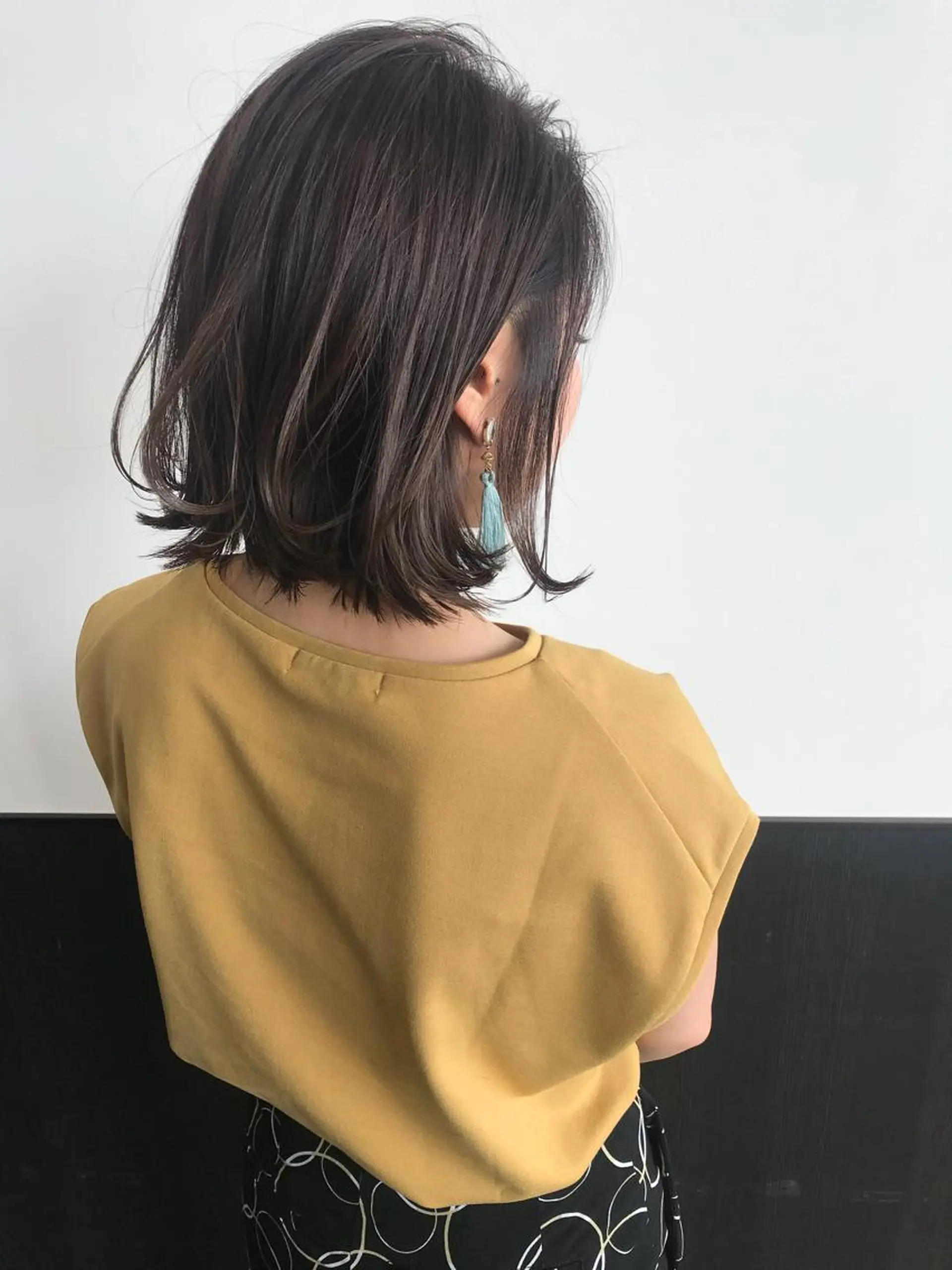 ショート カラー 切りっぱなしボブ ボブ 外ハネヘア Rubik's 茶屋町原田のヘアスタイル