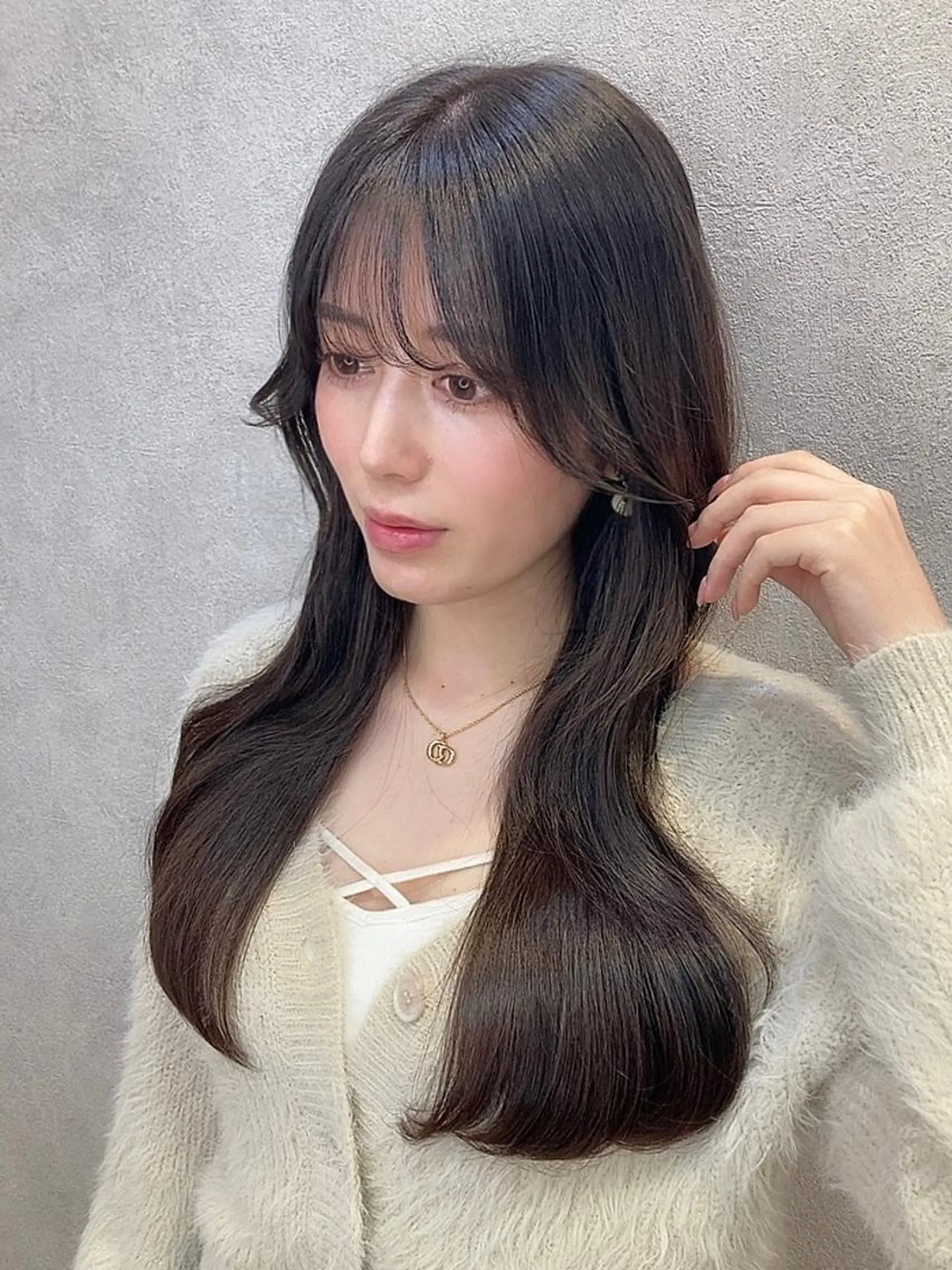 セミロング カラー 韓国風ヘア ワンホンヘア カット ヘアカラー 🩷韓国ヘア/ミディ アム🩷Maikaのヘアスタイル