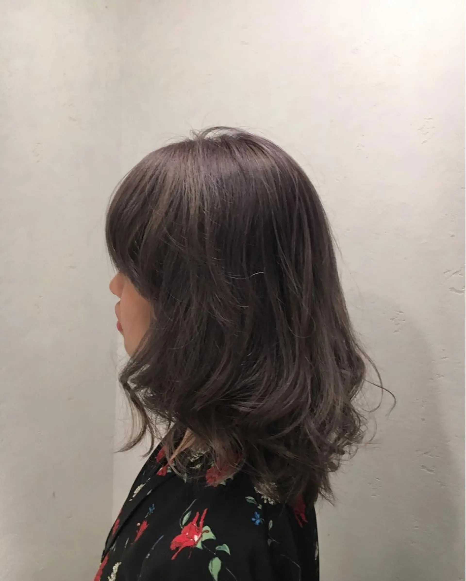 ミディアム カラー アディクシーカラー グレージュ ラベンダーカラー JILBLAN京都 ショート/ハイライトのヘアスタイル