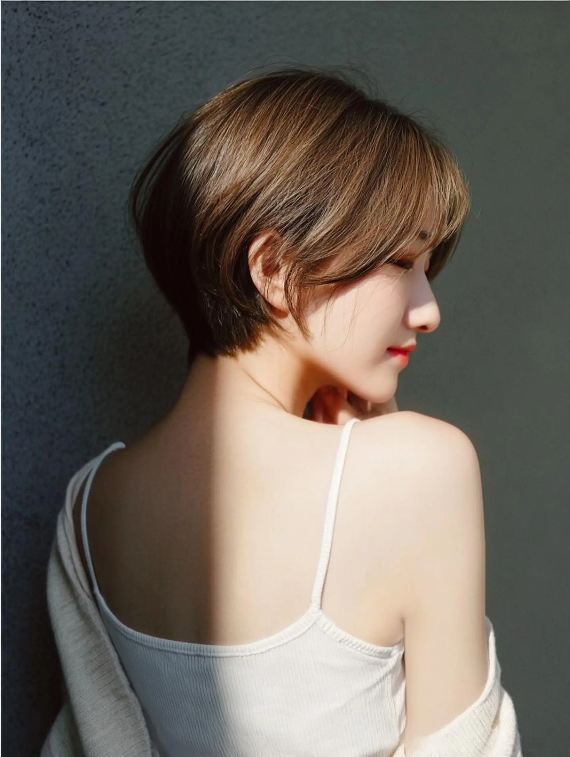 ショート レイヤーカット カット ヘアカラー トリートメント ショート＆ボブ🦋 shell立川🫧のヘアスタイル