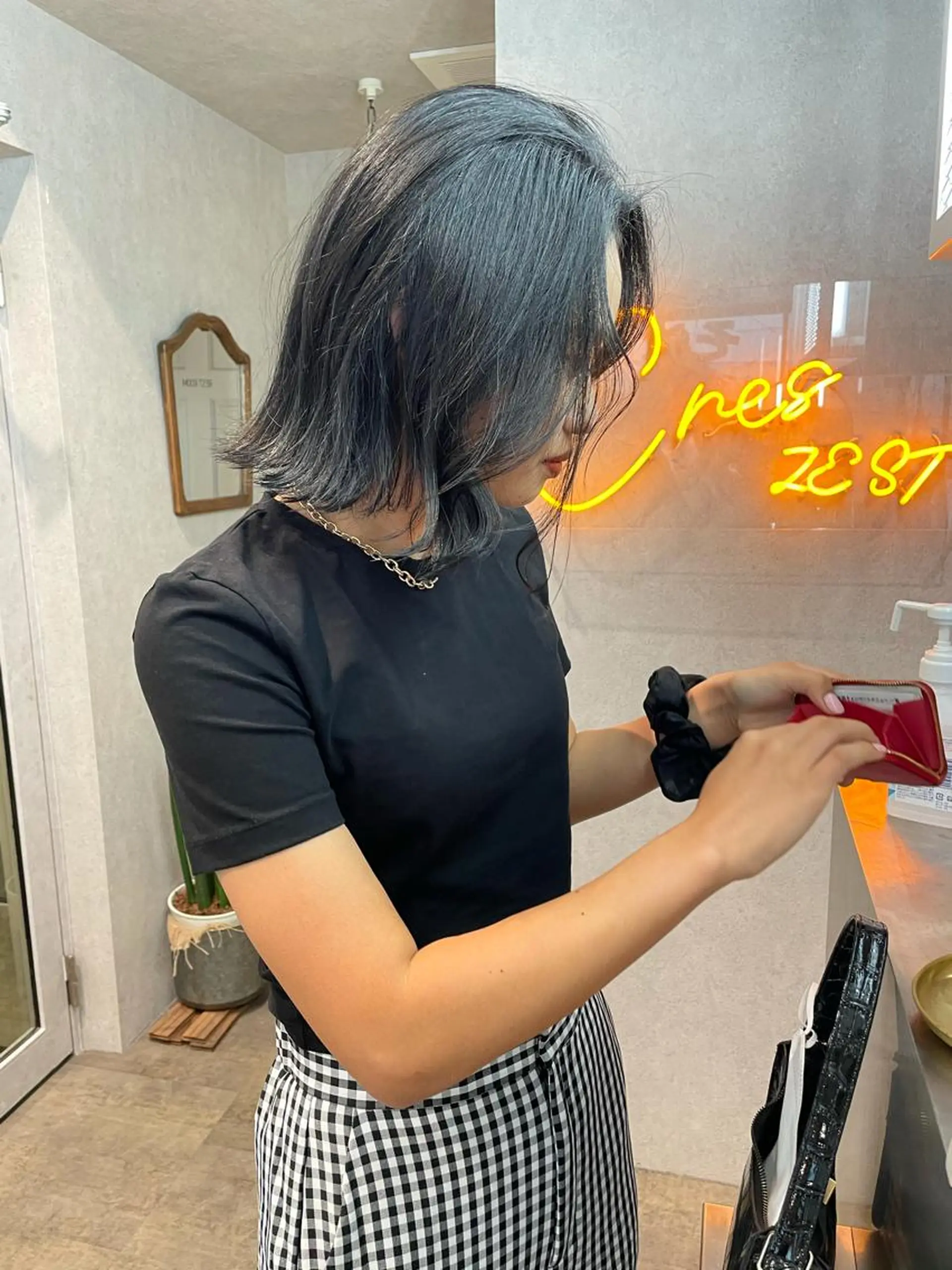 ミディアム カラー ヘアカラー ナチュラル透明感🌱 小山美樹子のヘアスタイル