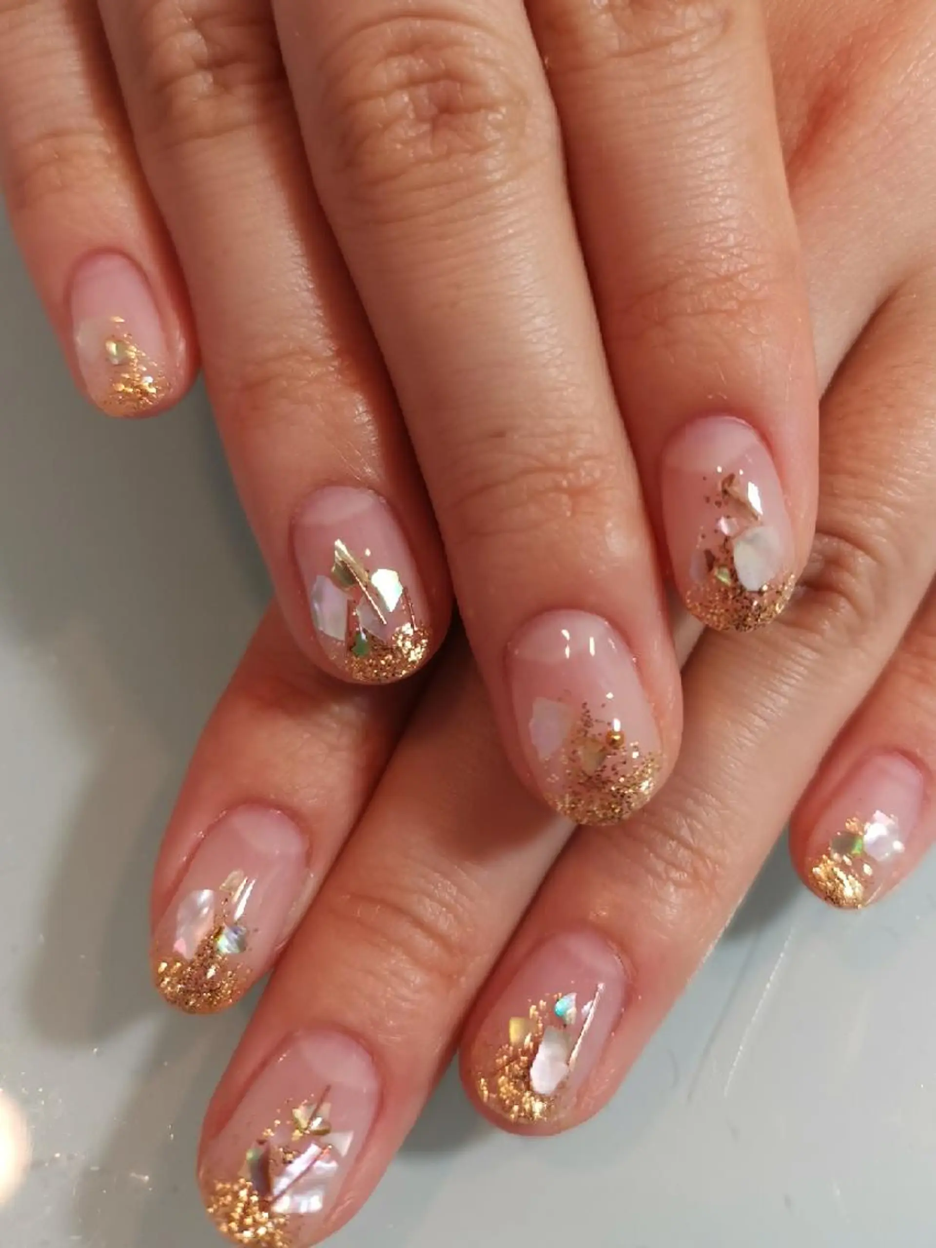 ネイル カラー ゴールド 人気エリア💖完全個室【ルリエ】所属・ネイルサロン Lelienルリエのネイルデザイン