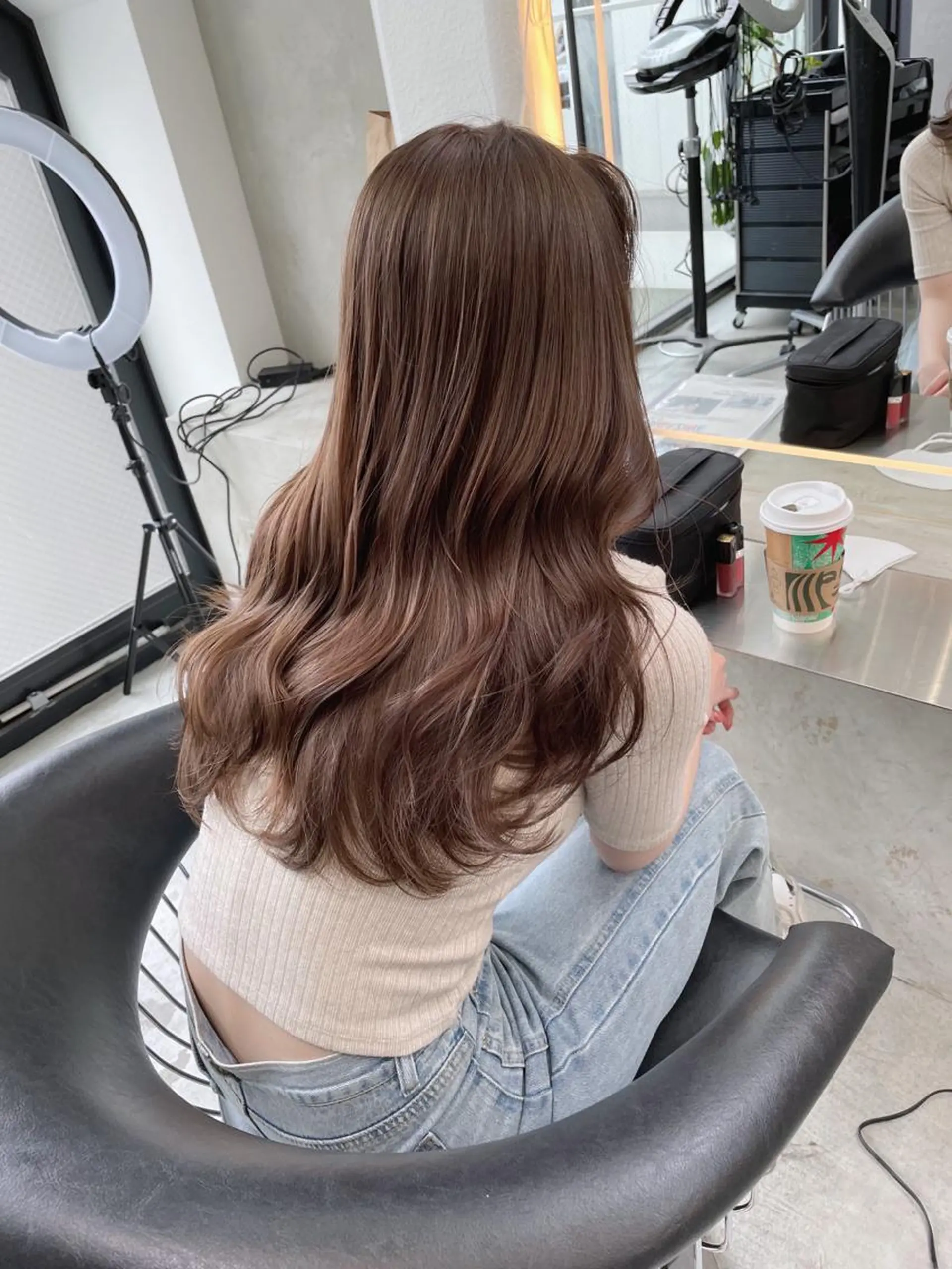 カラー rina韓国ヘア 透明感カラーのヘアスタイル