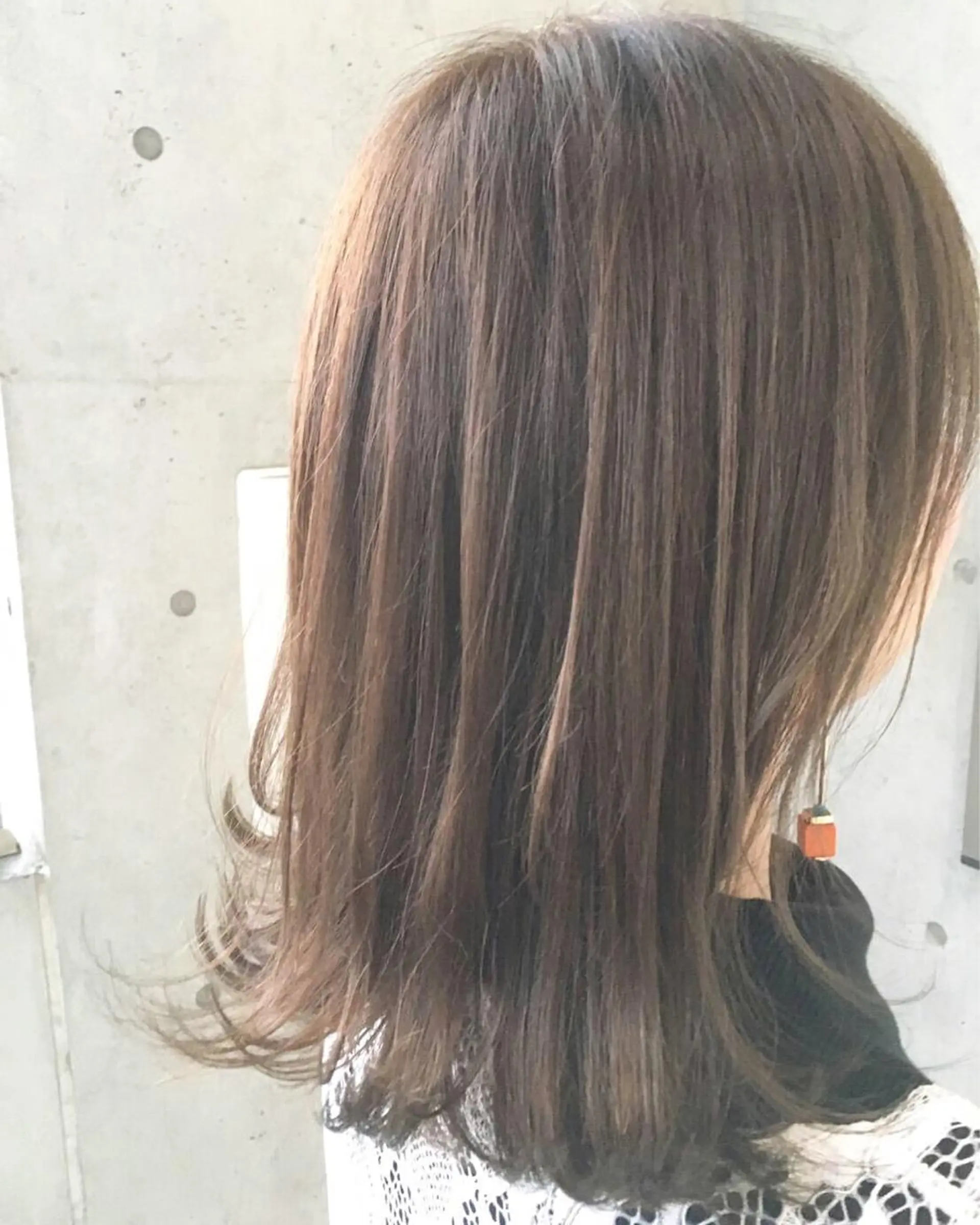 ミディアム カラー パーマ ハイライトカラー ハイライト 代表 中島貴志のヘアスタイル