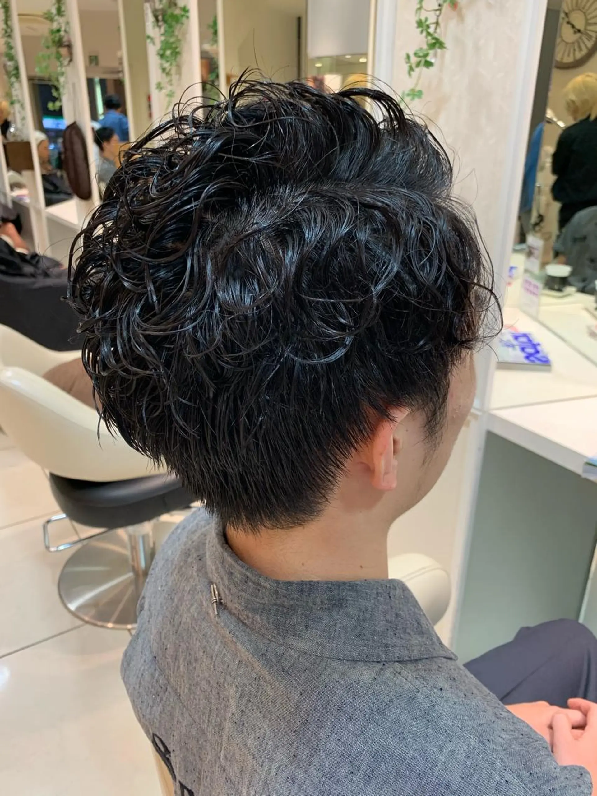 ショート メンズ メンズパーマ 毛流れが作れる 縮毛矯正/渡部純生のヘアスタイル