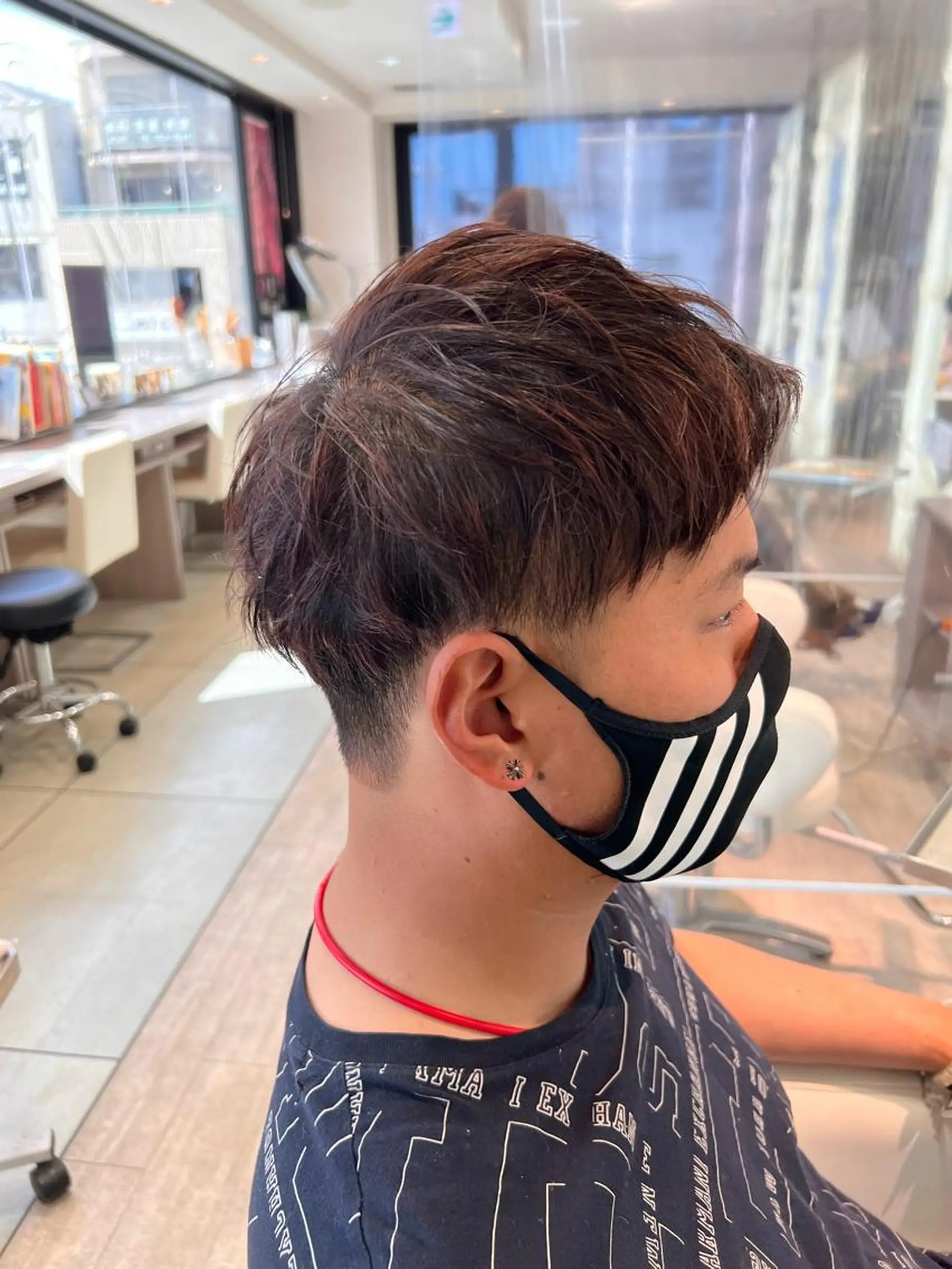 ショート カラー メンズ メンズハイライト ハイライトカラー ピンクカラー ハイライト 柳澤 和也のヘアスタイル