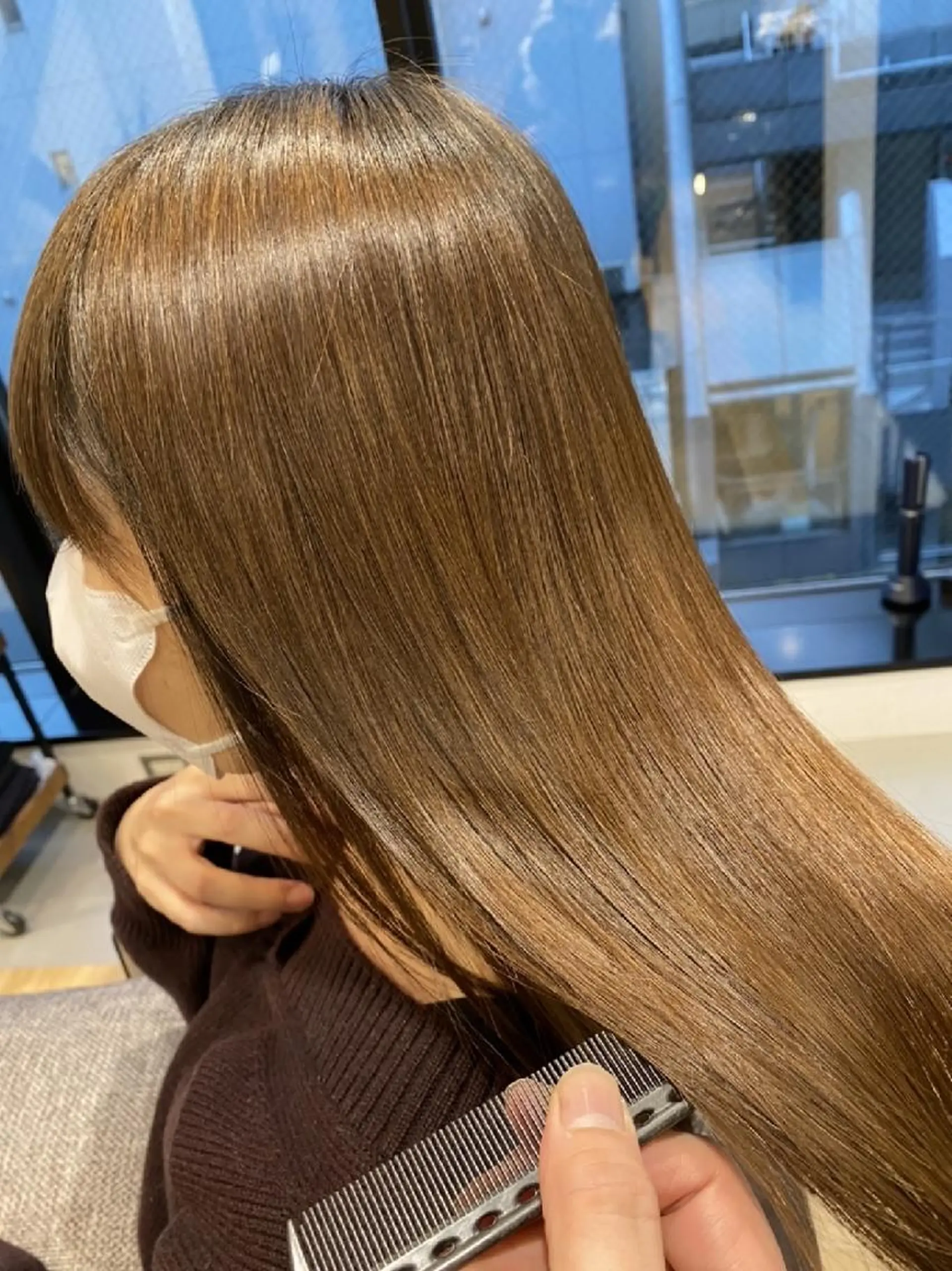 ロング 髪質改善 トリートメント 深夜まで営業中‼️ レム髪質改善のヘアスタイル