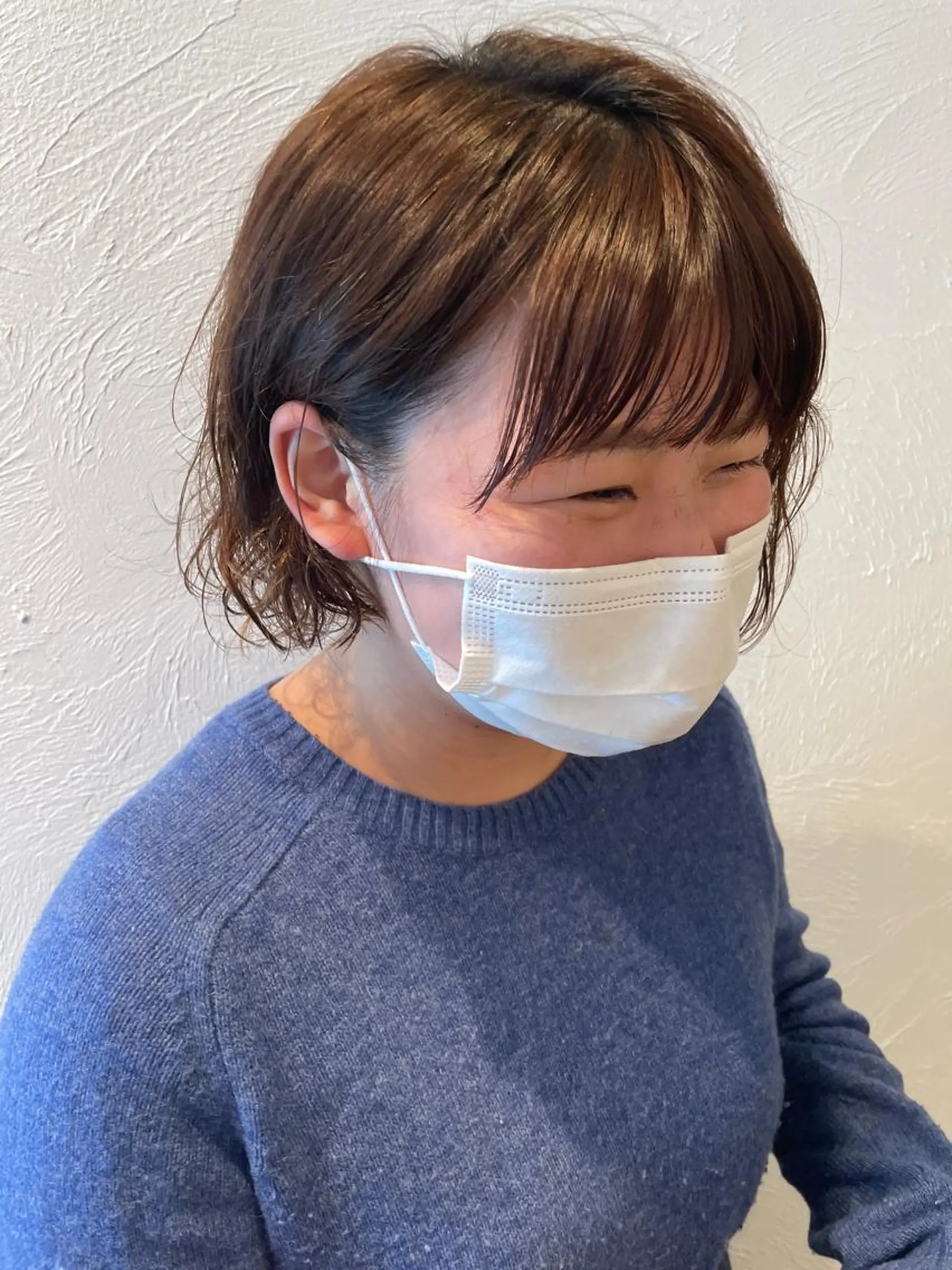 ショート パーマ La  fith hair lien西宮北口所属・赤み消しカラー/透 明感カラー/有吉優香のヘアスタイル