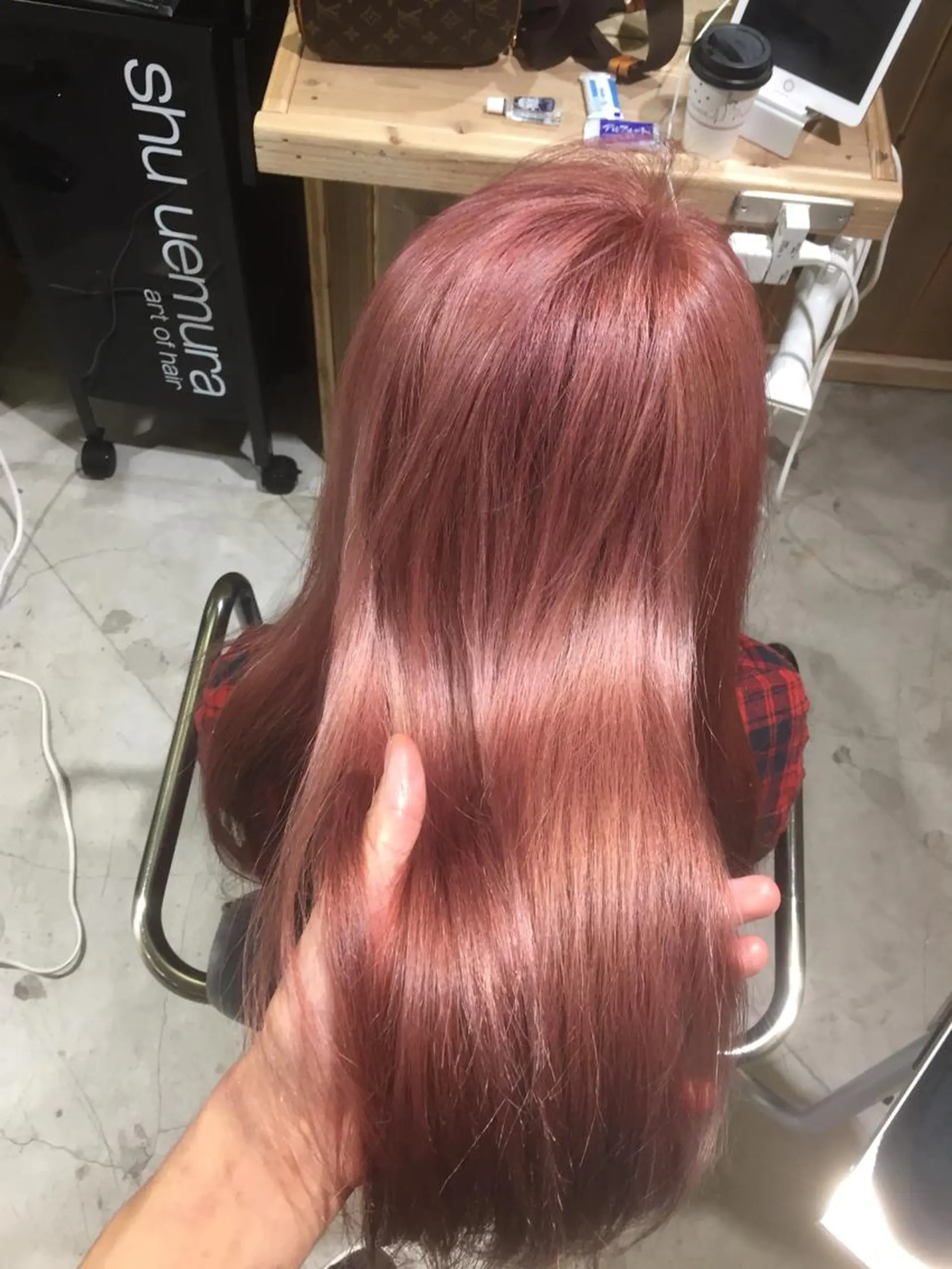 ロング カラー ブリーチ 舘野 太嘉宏のヘアスタイル