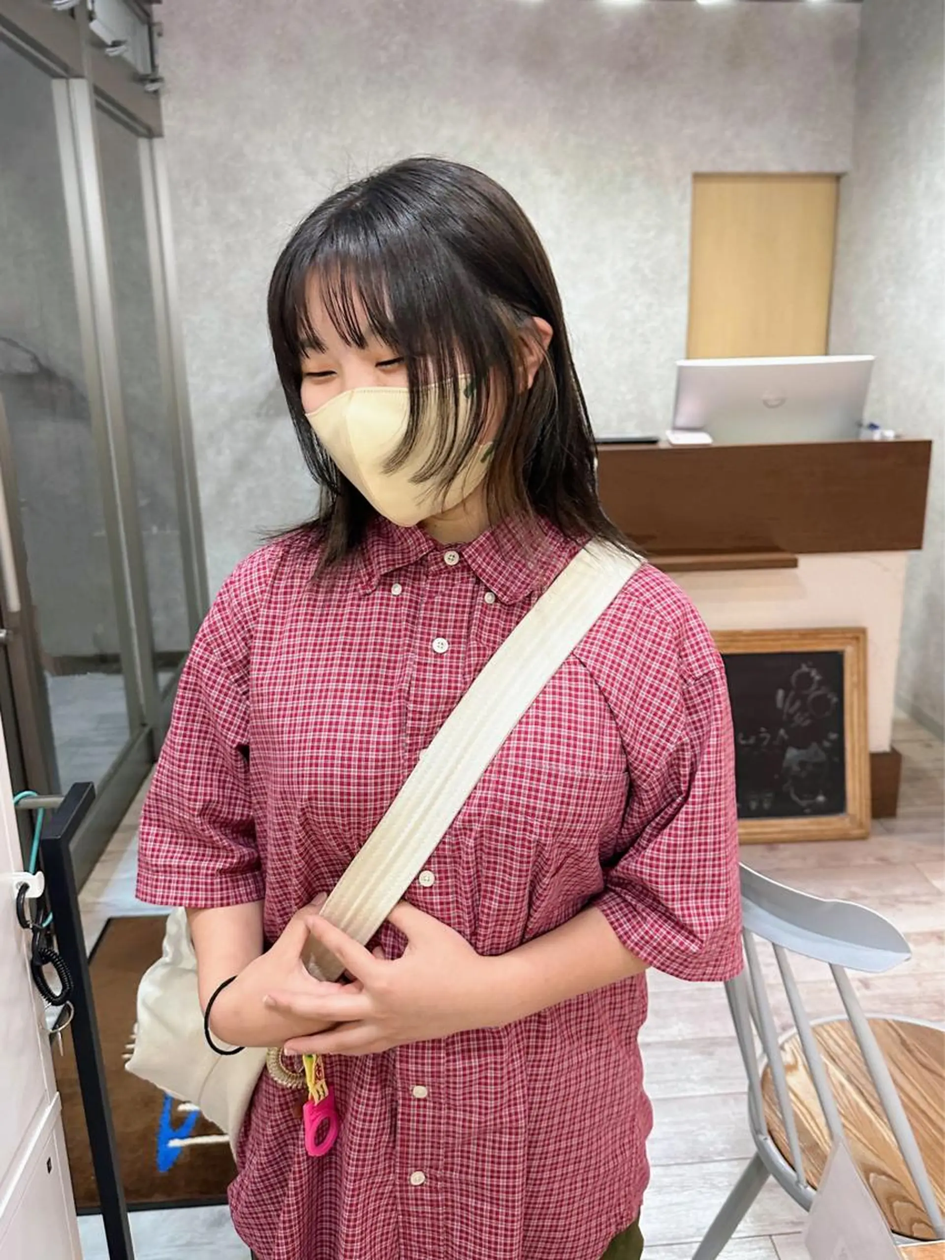 ミディアム カラー カット ヘアカラー 高橋 みく/ minim 暖色のヘアスタイル