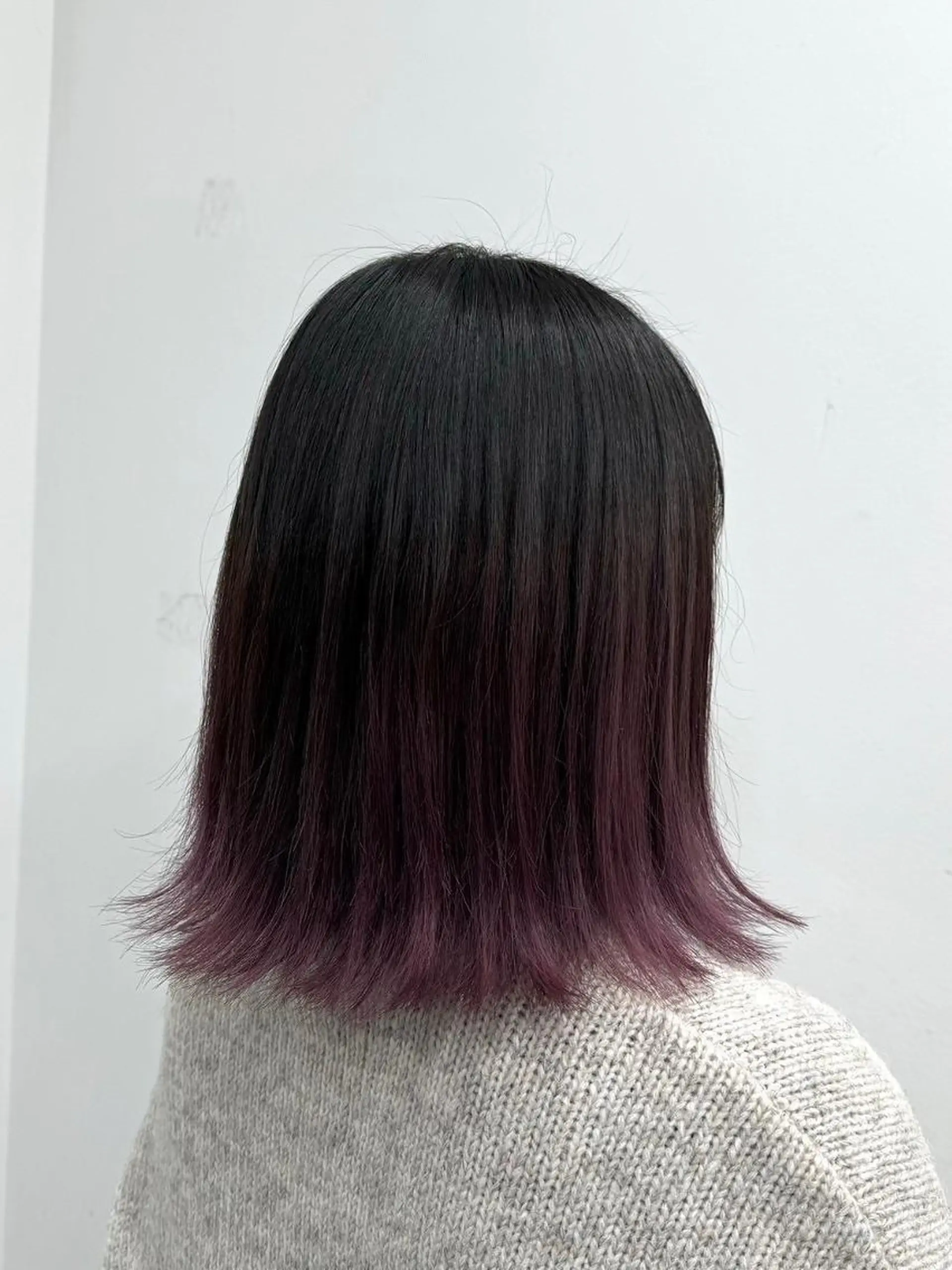 ミディアム アッシュ 髪質改善 韓国風ヘア ヘアカラー 【公式】amble luxe 中野のヘアスタイル