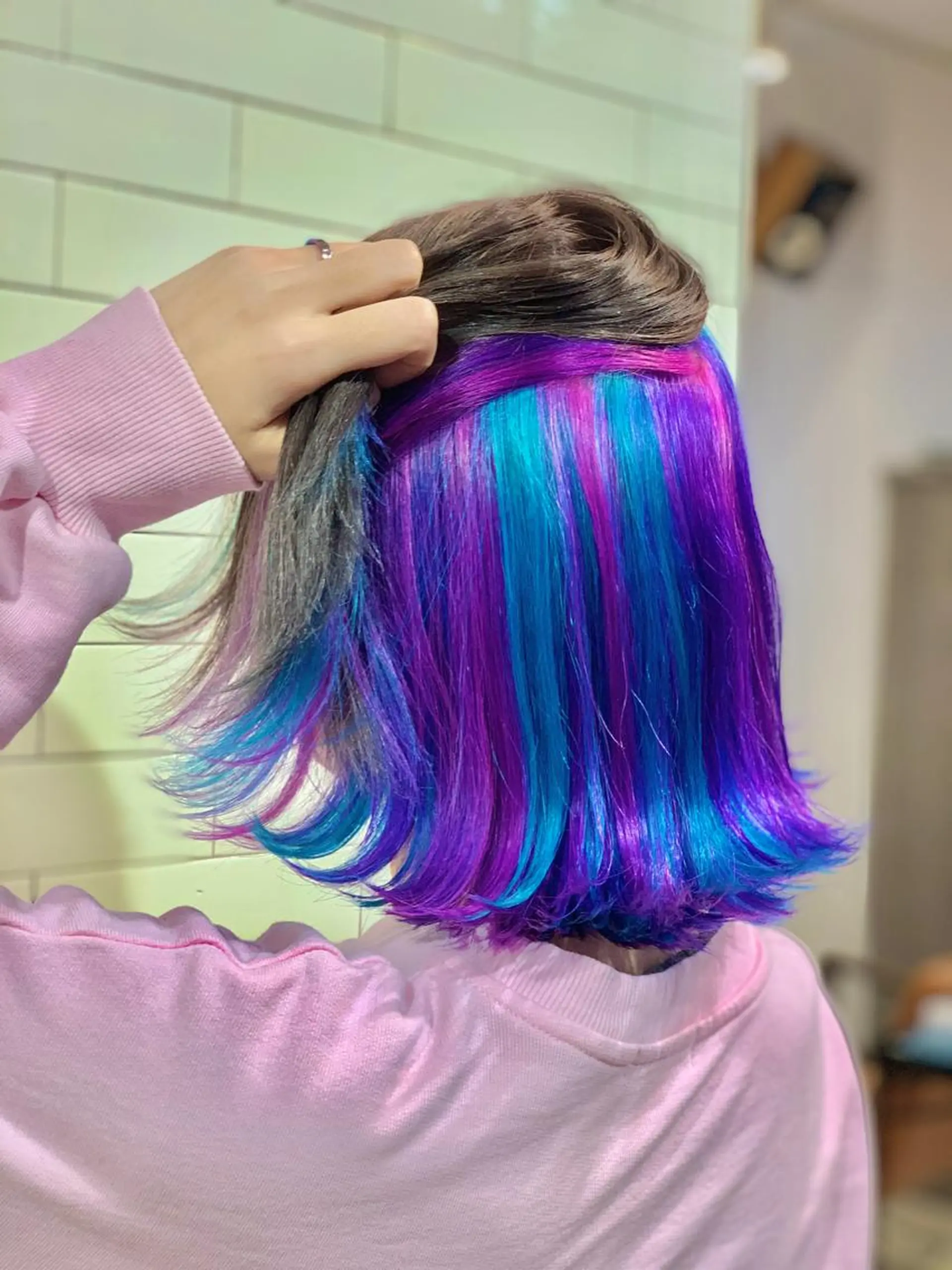 ショート カラー ヘアアレンジ ショートボブ ブリーチ ケアブリーチ ダブルカラー インナーカラー ヘアカラー トリートメント 髪質改善×ハイトーン 中田啄也のヘアスタイル