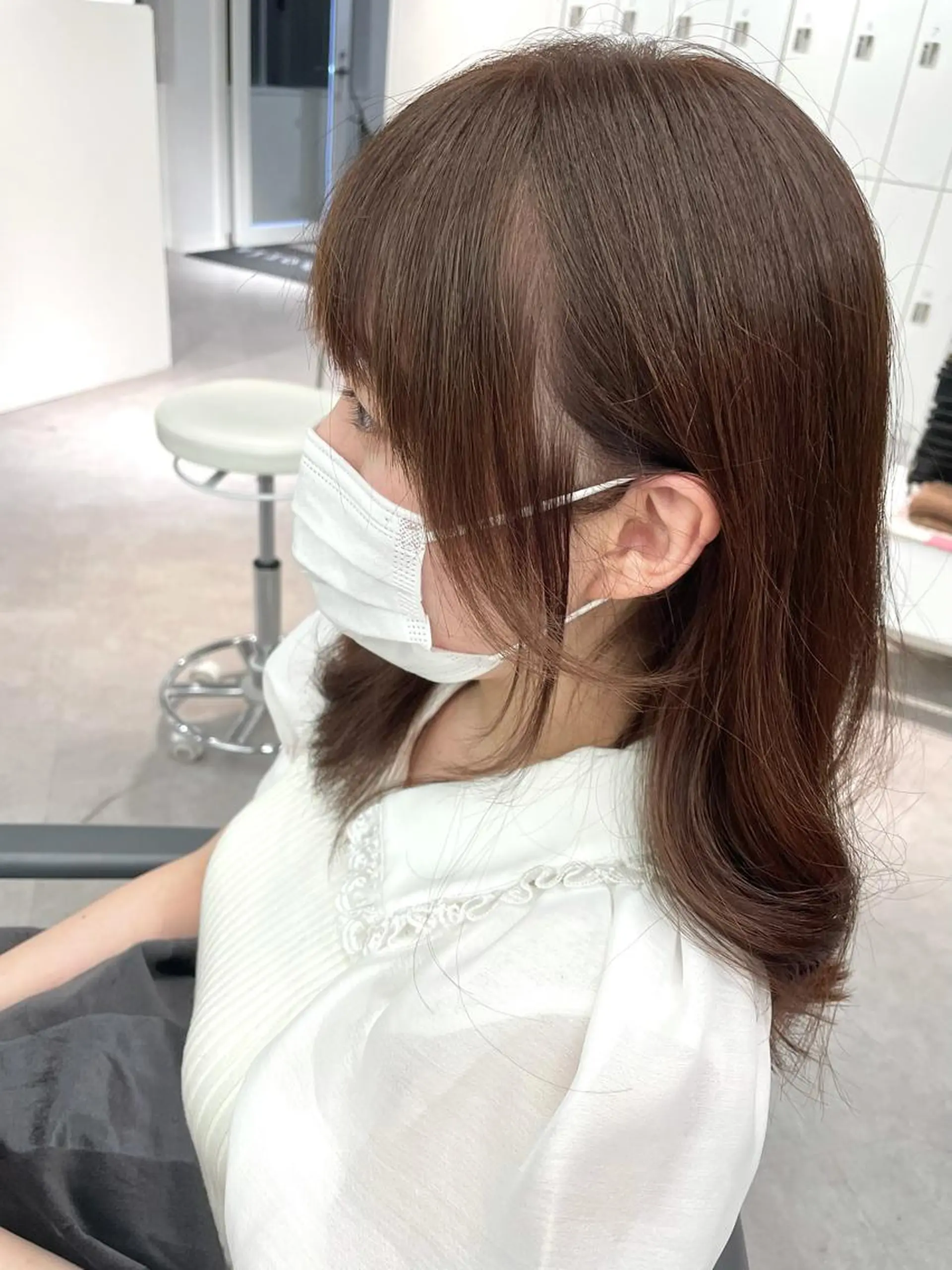 ミディアム カット ヘアカラー トリートメント 韓国ハッシュカット/ 新宿/髪質改善/岡崎のヘアスタイル