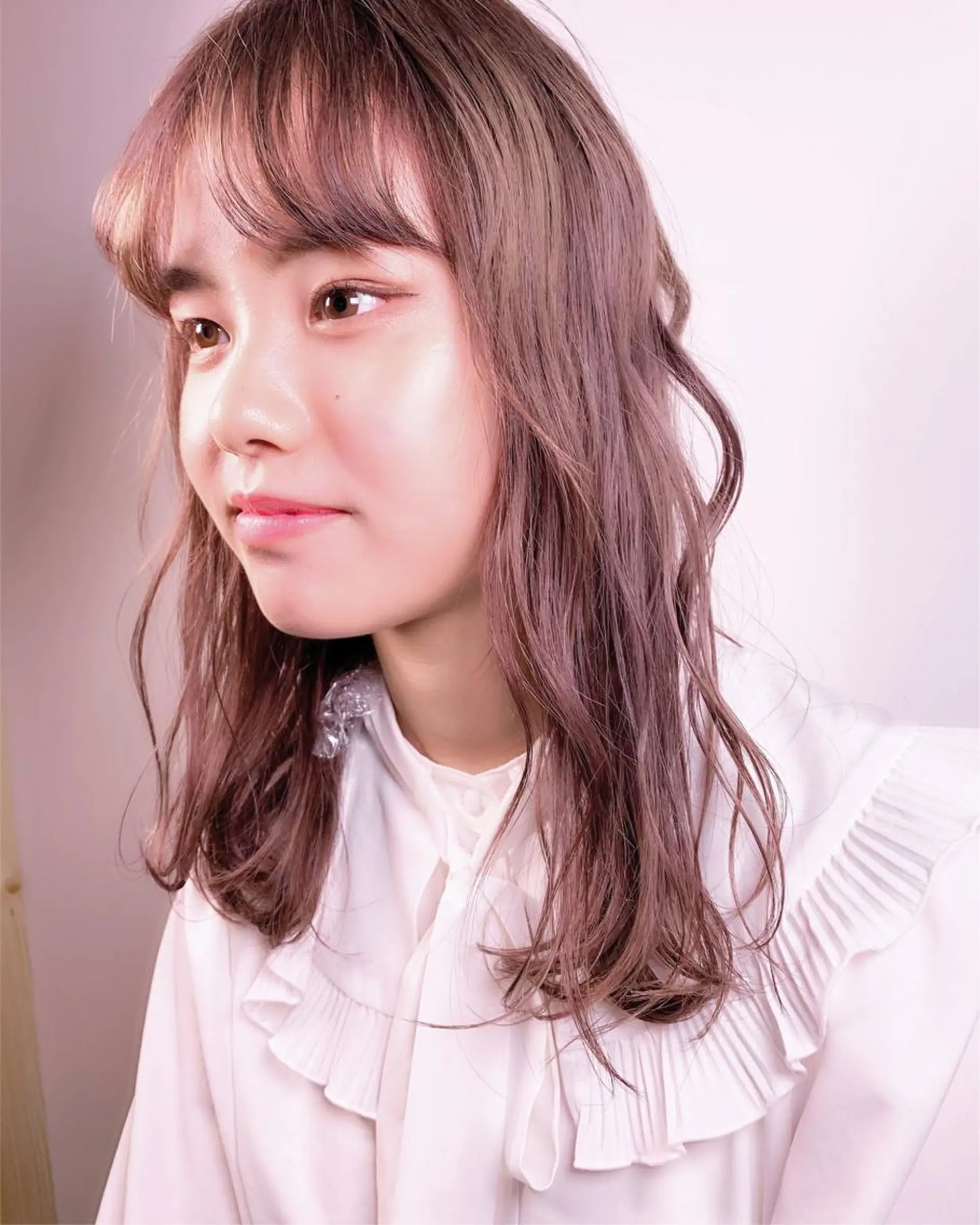 ミディアム カラー ベージュカラー ミルクティーベージュ tension 【テンション】のヘアスタイル