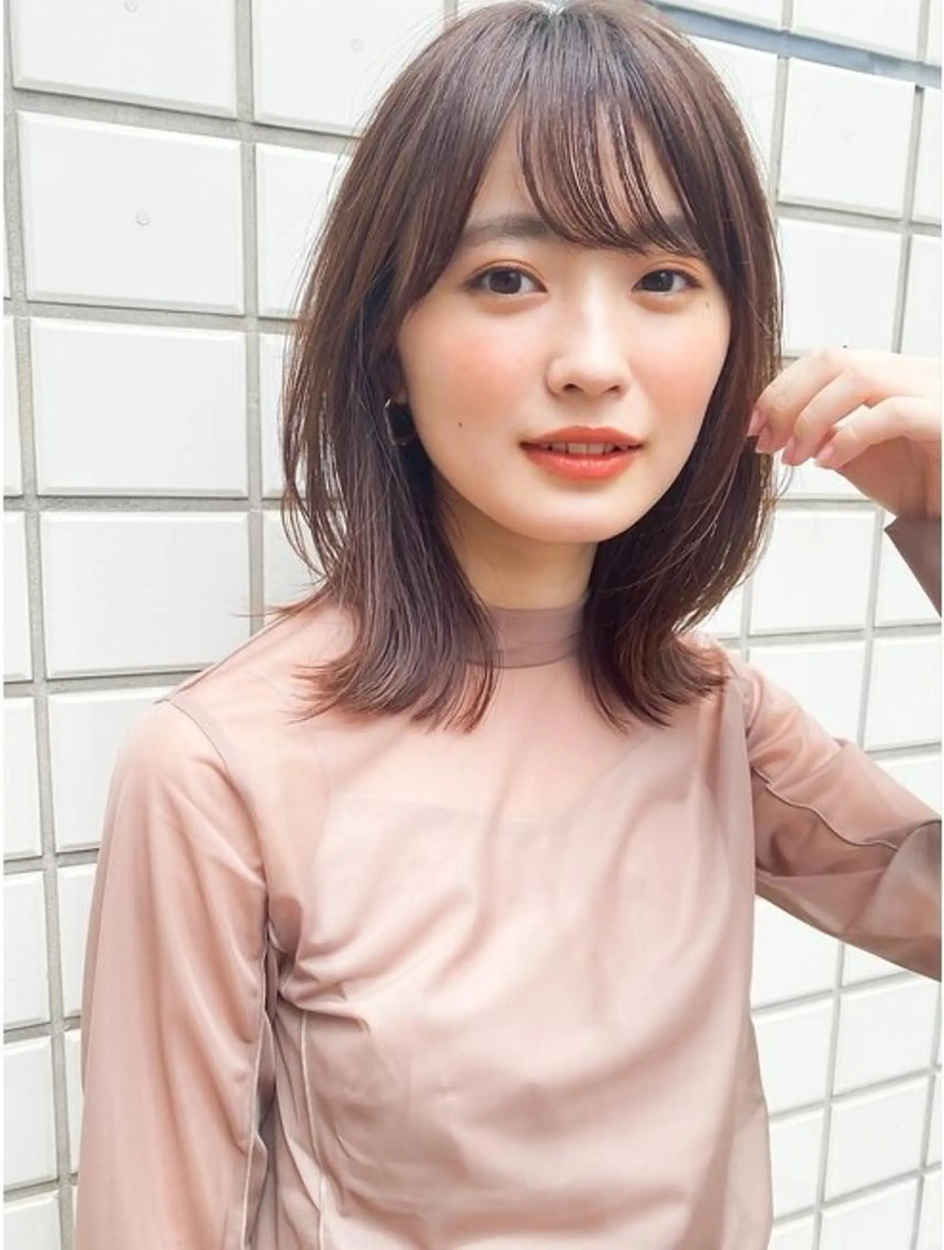 ミディアム 艶ｶﾗｰ｜ｽﾄﾚｰﾄ 🍟yuki🍟のヘアスタイル