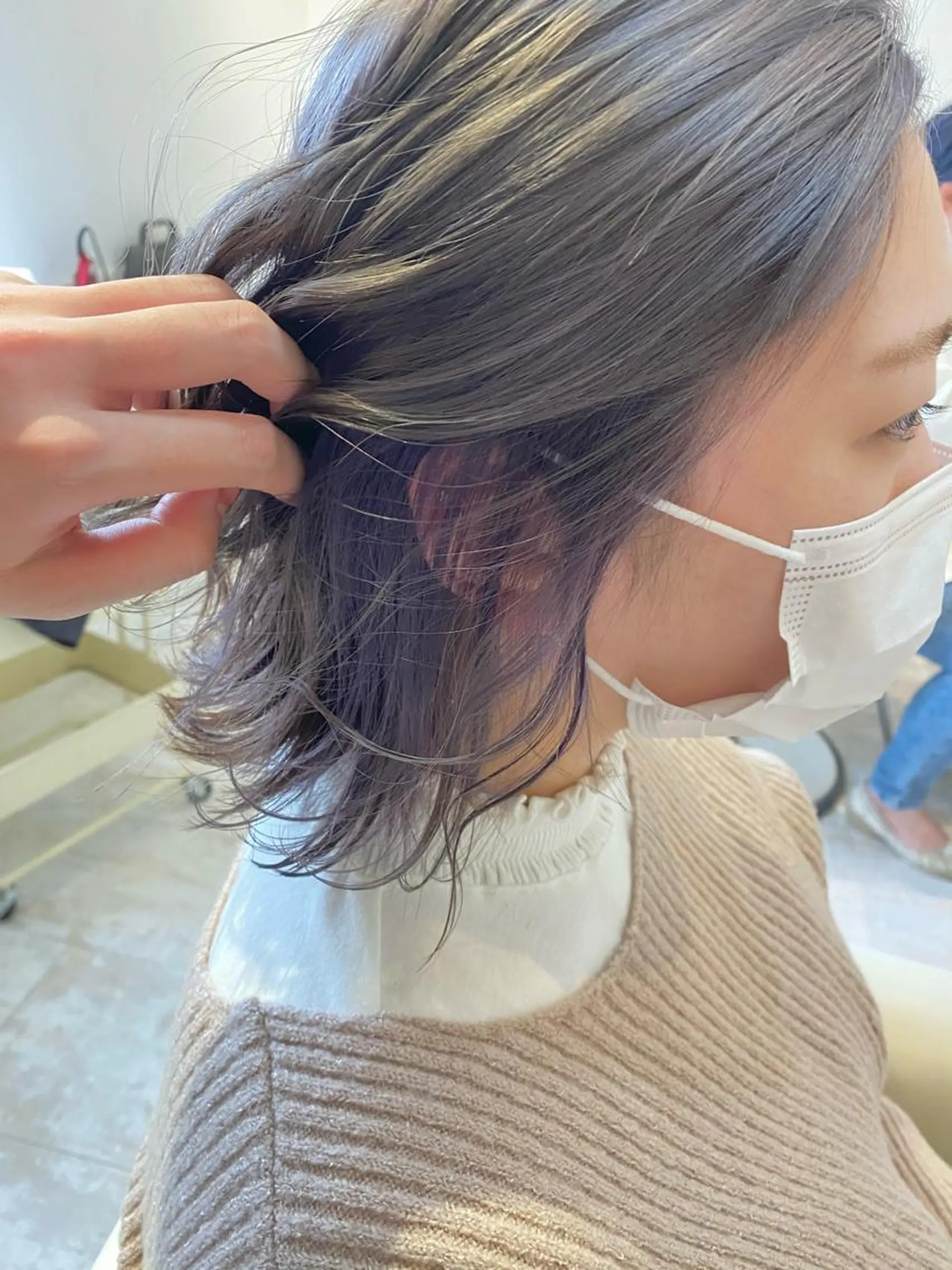 セミロング カラー ヘアアレンジ Design Color🐰アユミのヘアスタイル