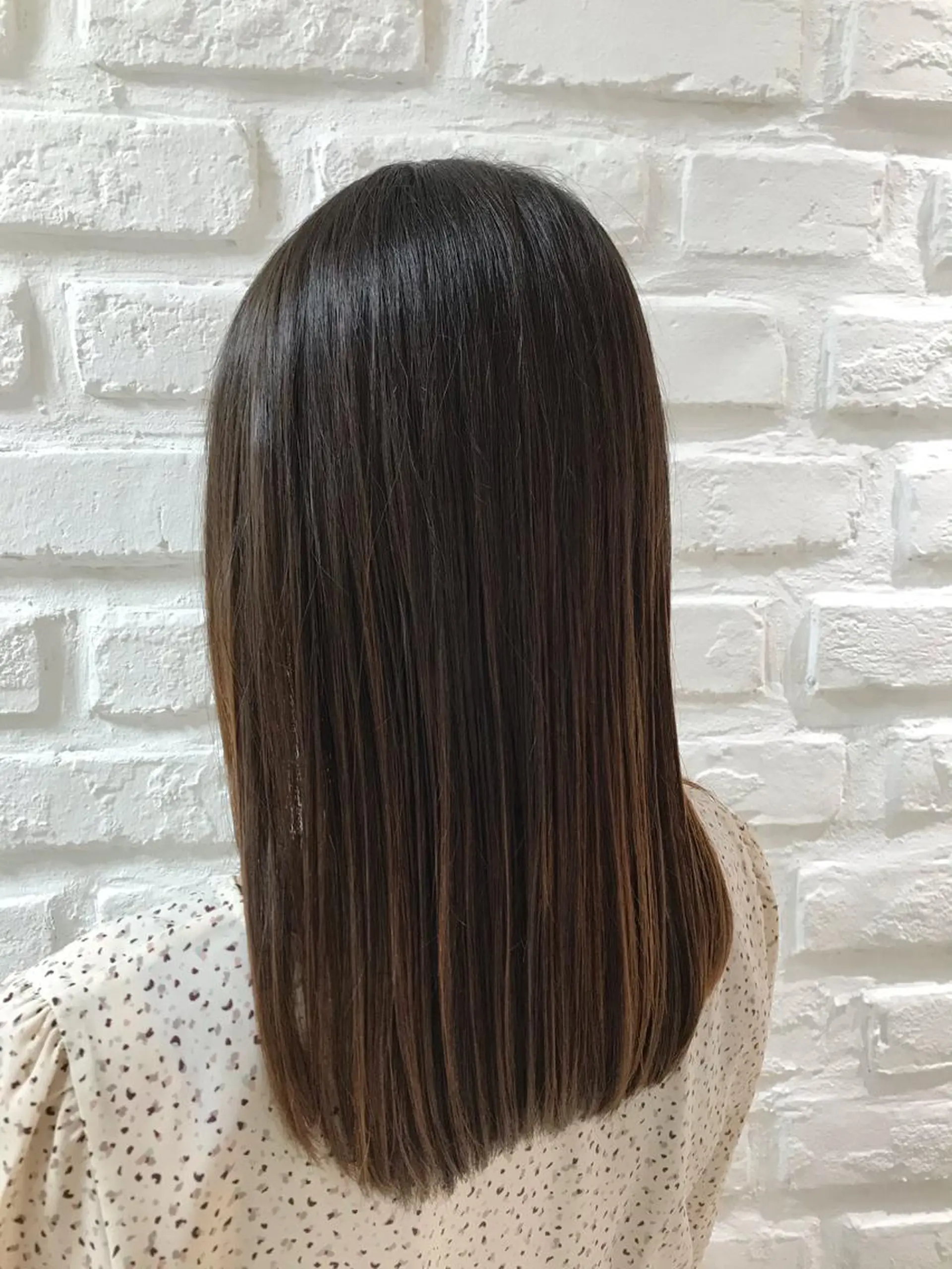 セミロング パーマ 縮毛矯正 【暖色カラー特化】 中山由梨のヘアスタイル