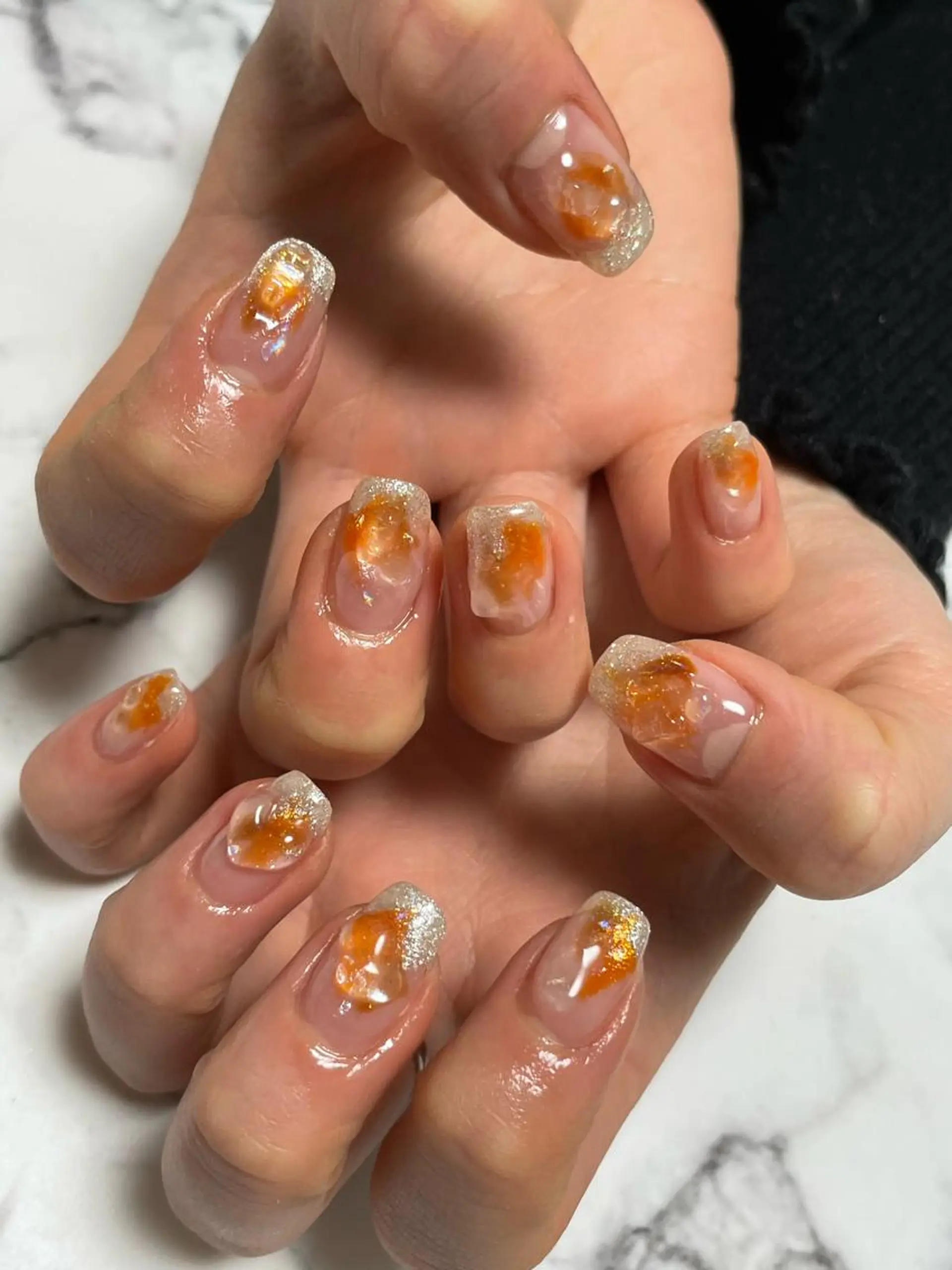 ネイル 氷ネイル・うるうるネイル private salon NIKOのネイルデザイン