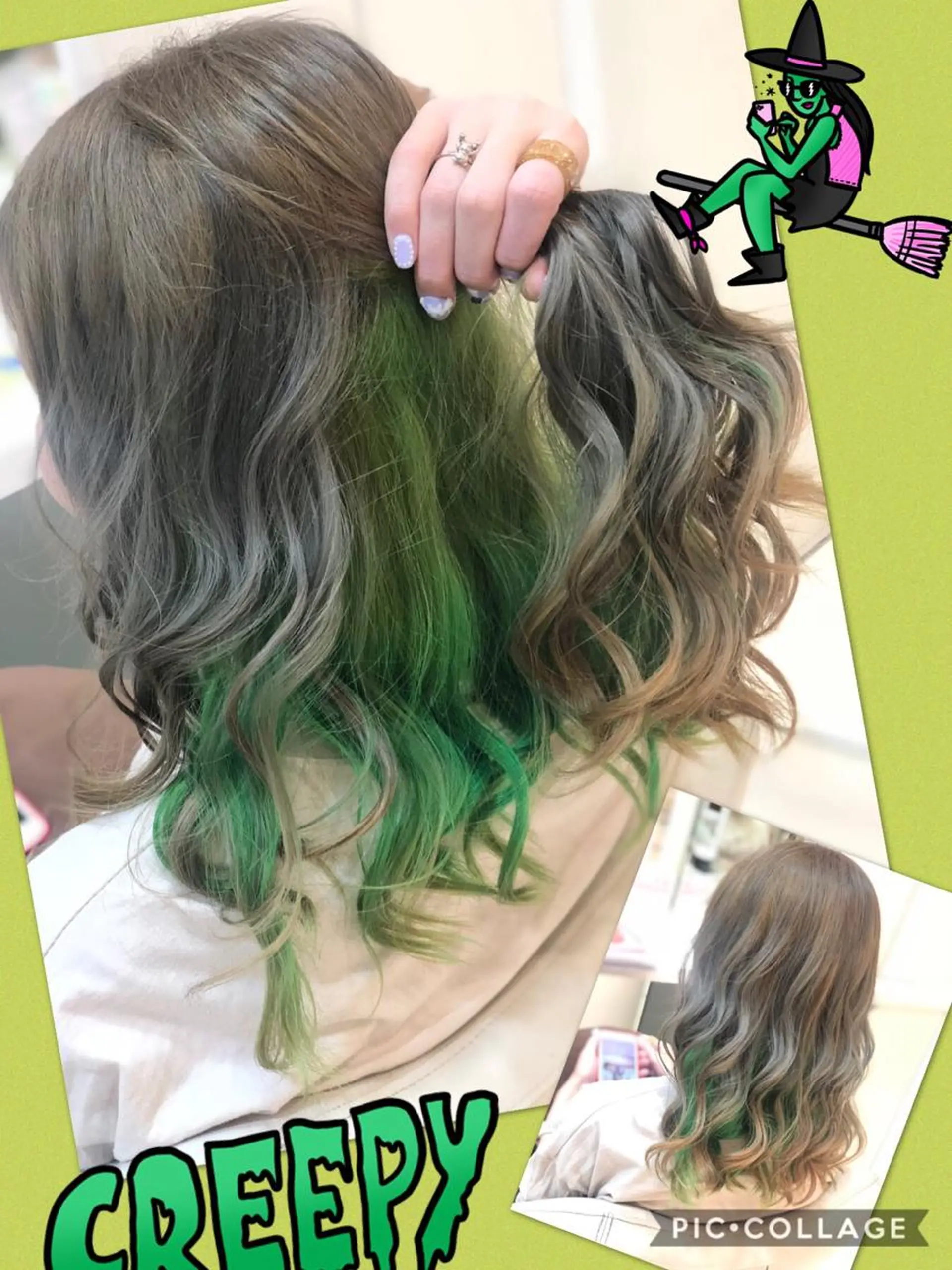 セミロング カラー アッシュ ブリーチ ケアブリーチ イルミナカラー インナーカラー 永島 桜のヘアスタイル