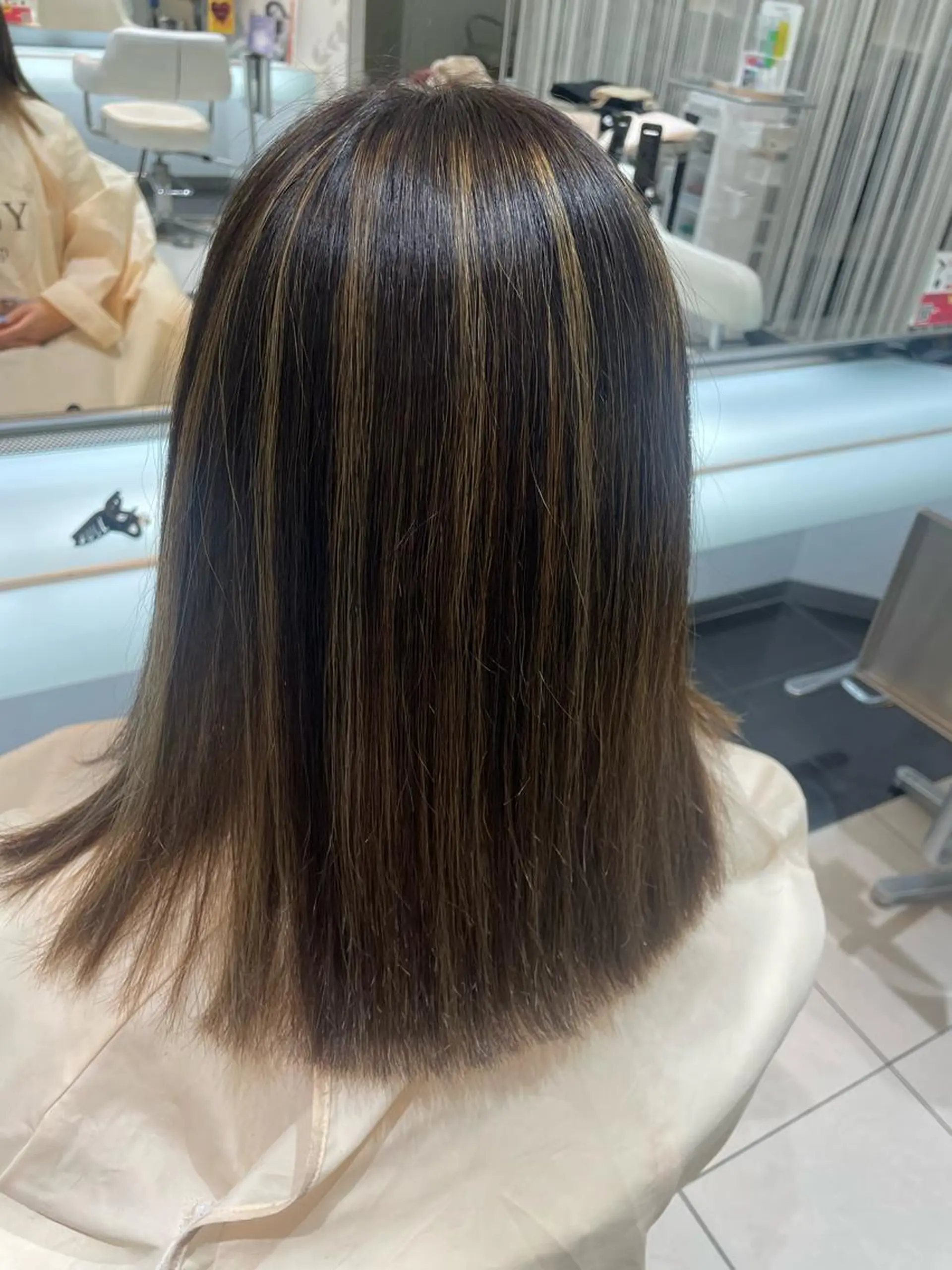 ミディアム 髪質改善カラー 清利あやなのヘアスタイル