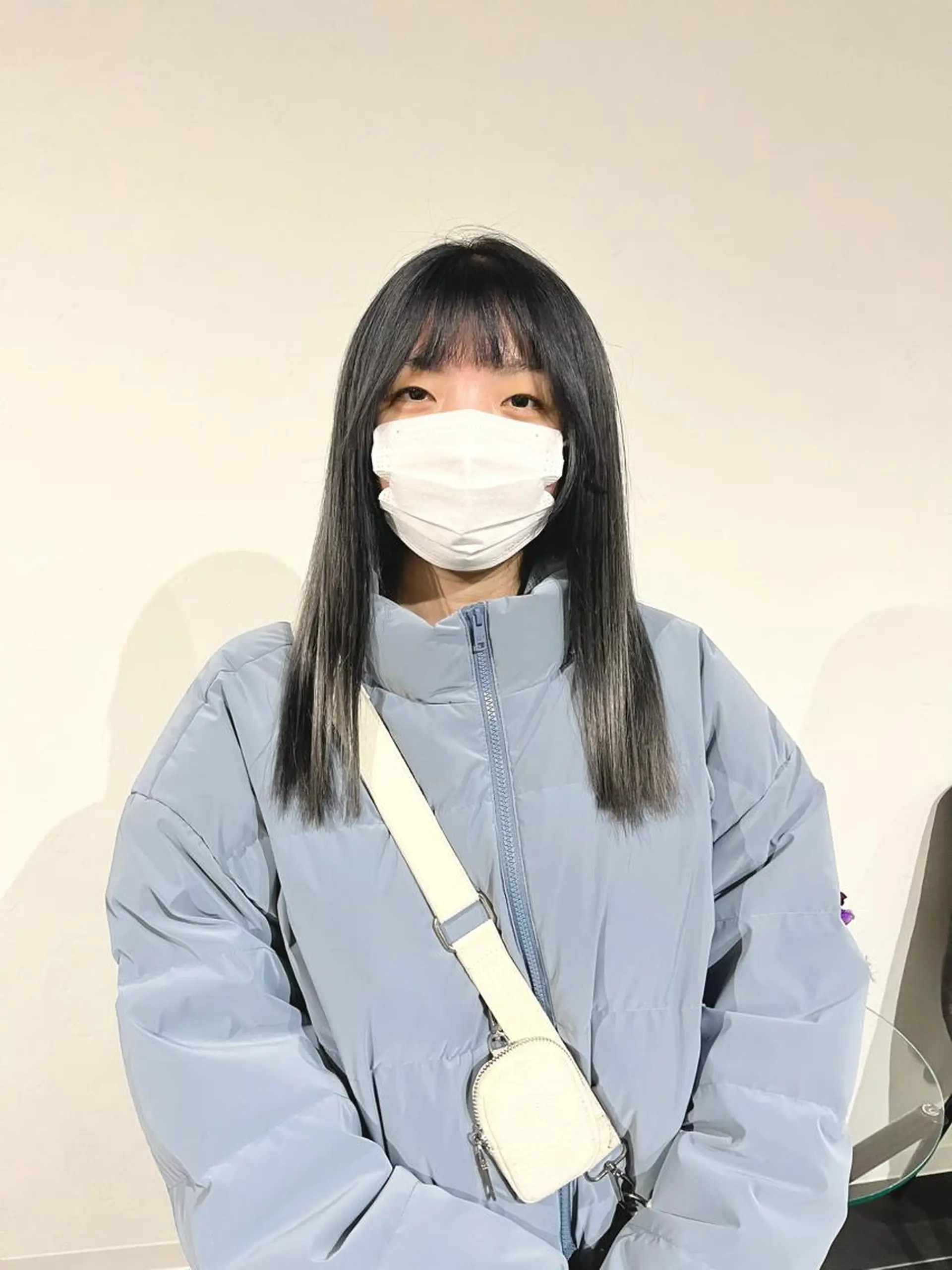 ロング カラー ブリーチ ブルーカラー ブルーグレー ケアブリーチ 透明感カラー カット ヘアカラー ショート/パーマ/ カラー/FUKOのヘアスタイル