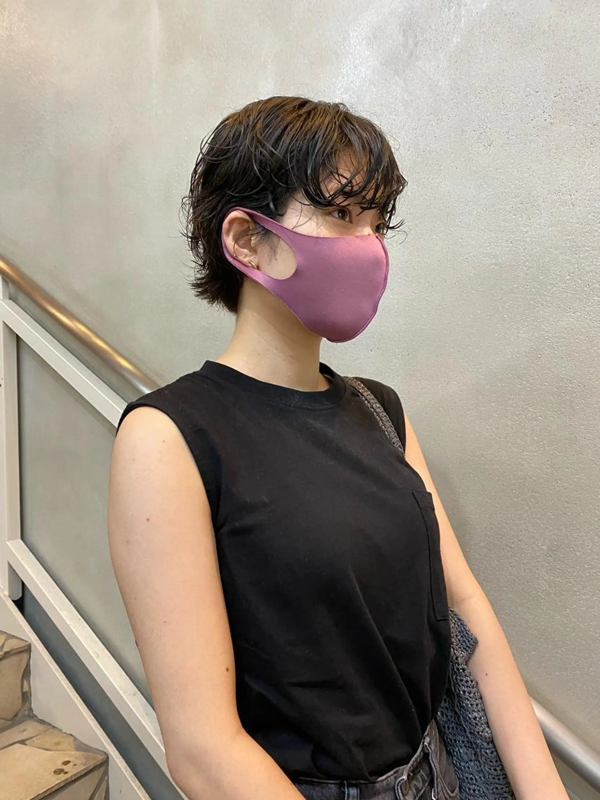 ショート パーマ ショートヘア ニュアンスパーマ カット トリートメント ウルフカット 811 大阪梅田 ウルフのヘアスタイル