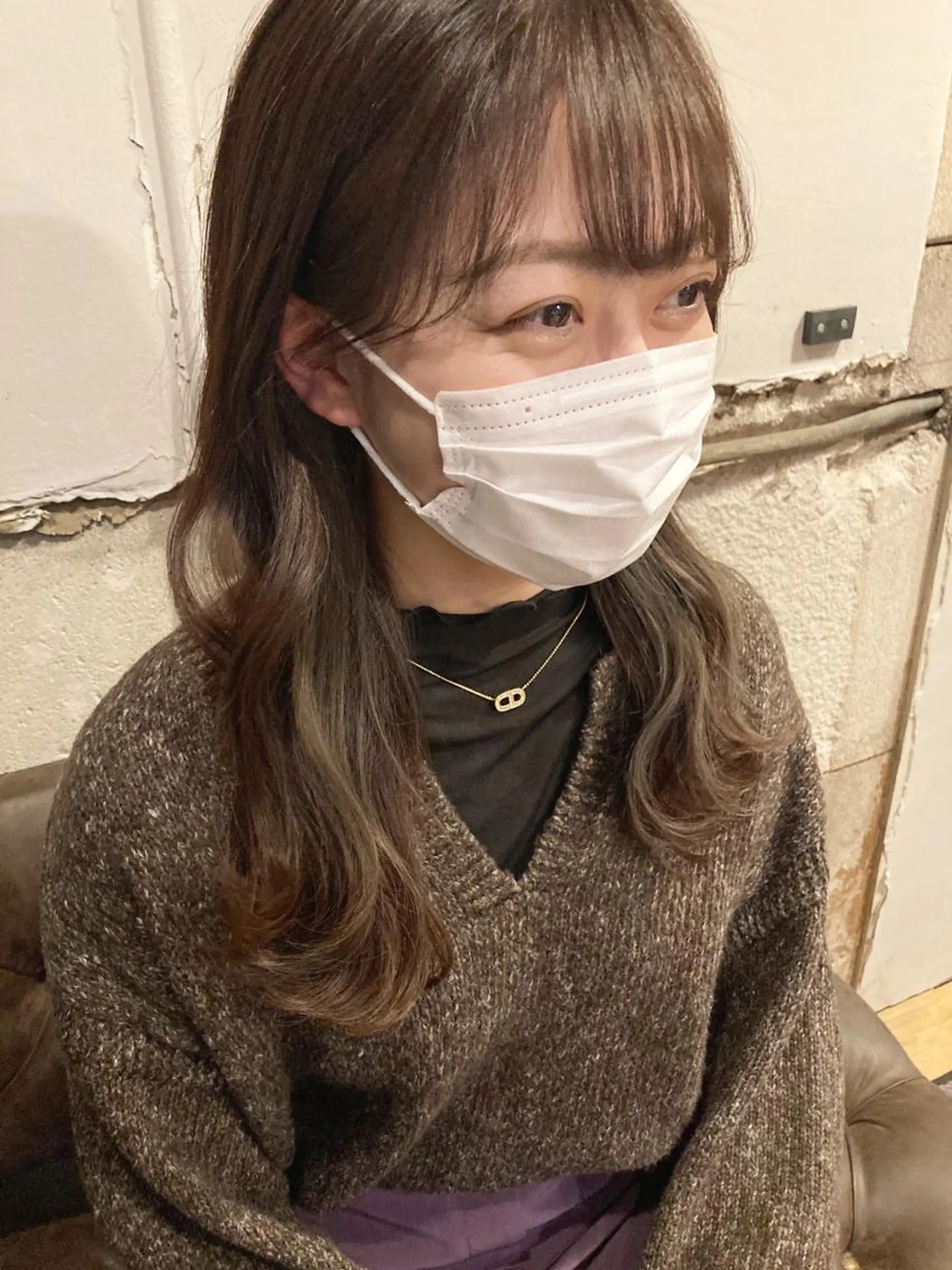 セミロング カット ヘアカラー トリートメント ✨色持ちの良い艶 カラー✨蟹江真世のヘアスタイル