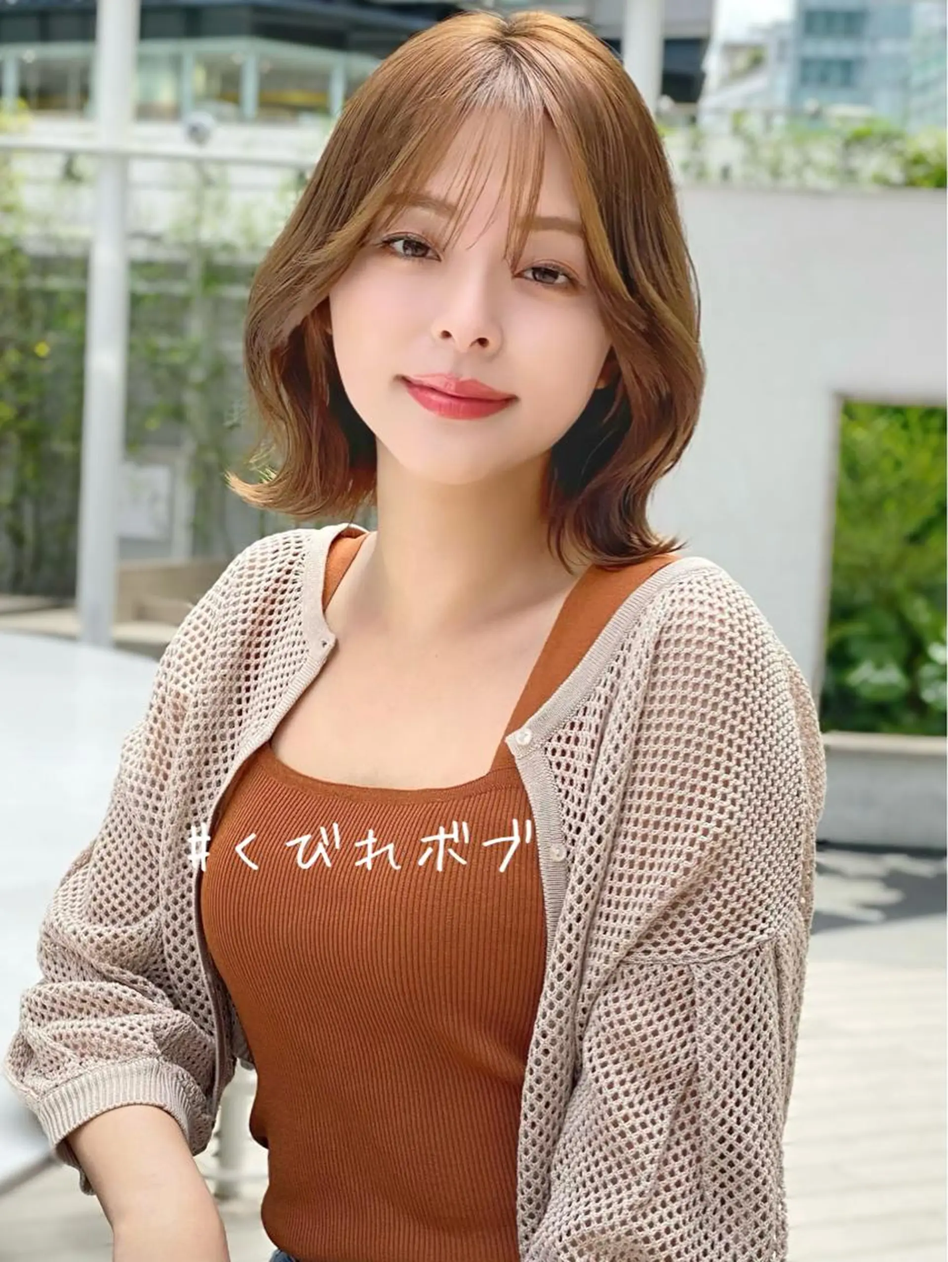 ミディアム カラー 切りっぱなしボブ ショートボブ ベージュカラー ブリーチ ケアブリーチ カット ヘアカラー トリートメント ショート、ボブの神✨ 峯朋也✂︎✨のヘアスタイル