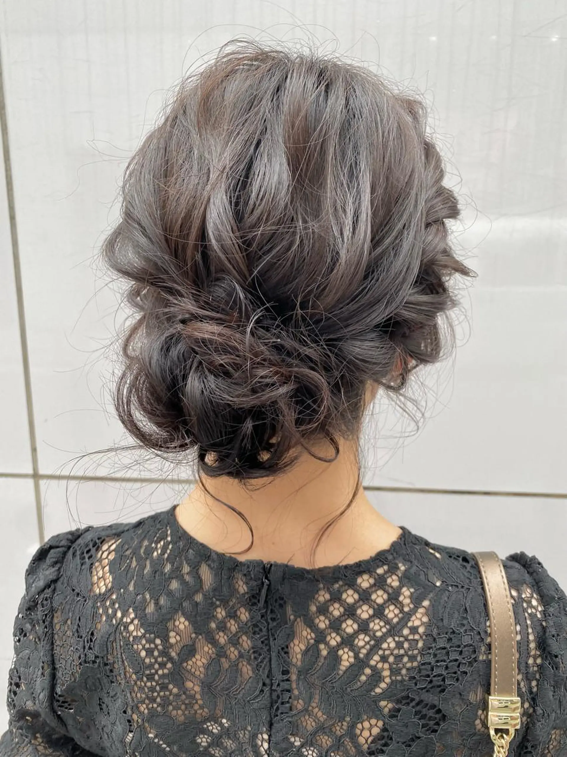 ミディアム ヘアアレンジ ヘアセット le'a所属・谷町/Le'a /竹原しおなのヘアスタイル