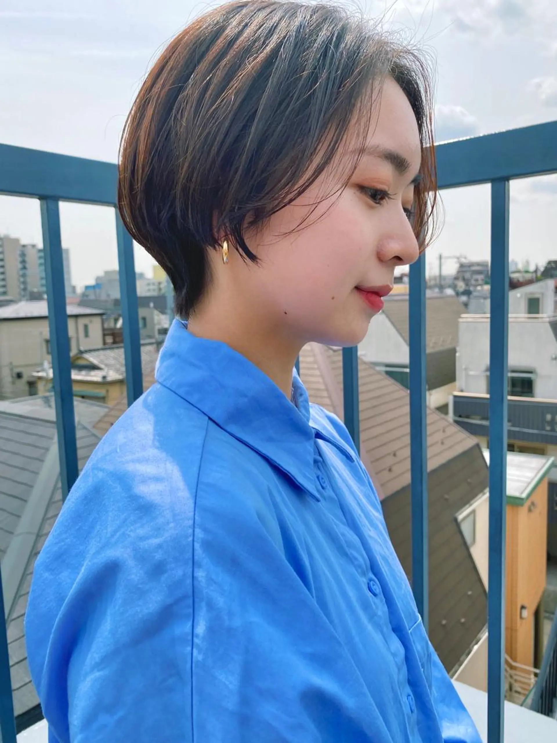 ショート 裕千/くびれヘア/ 韓国風ヘア/顔まわりのヘアスタイル