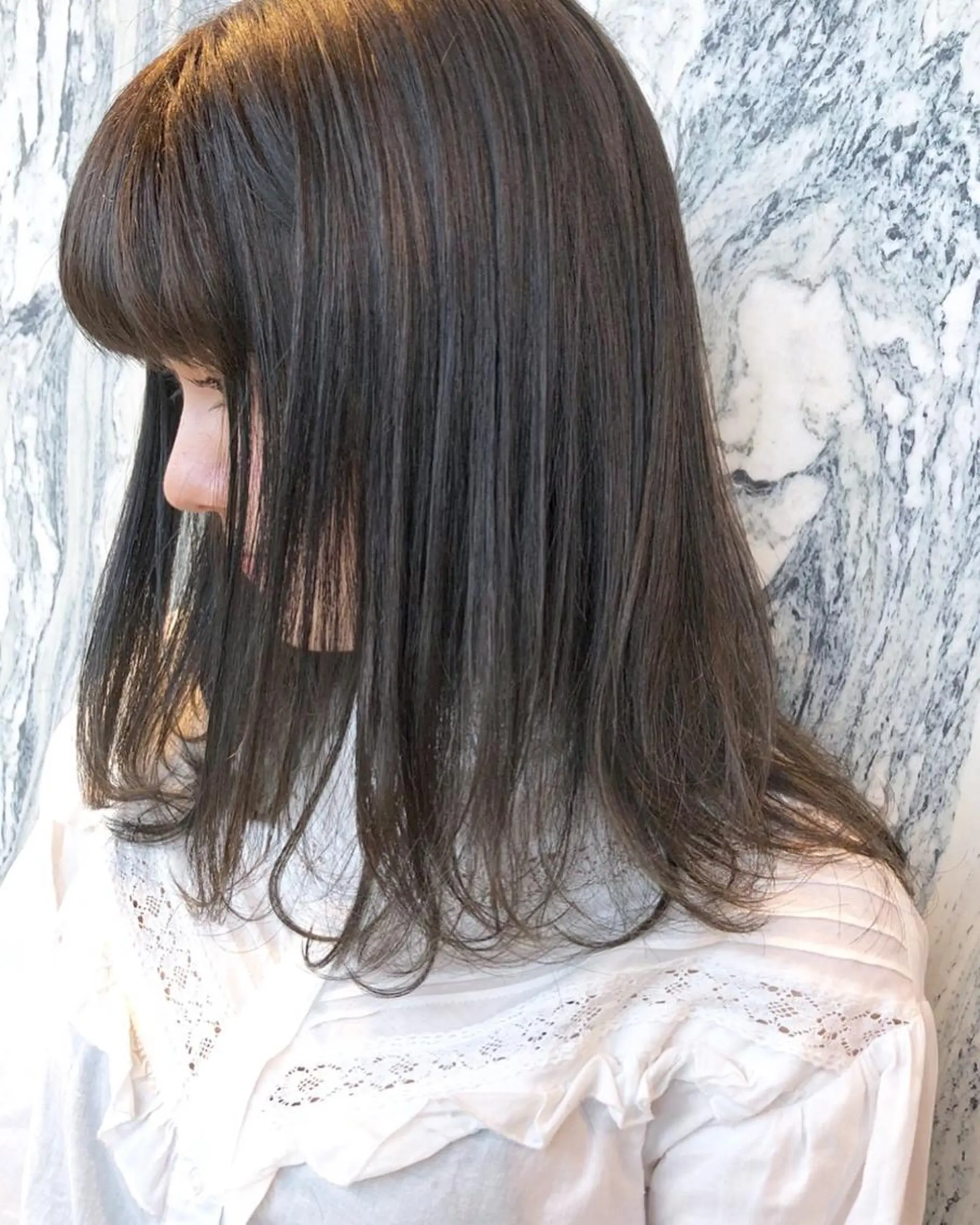 ミディアム ヘアカラー トリートメント ニシヤマ コウヘイのヘアスタイル