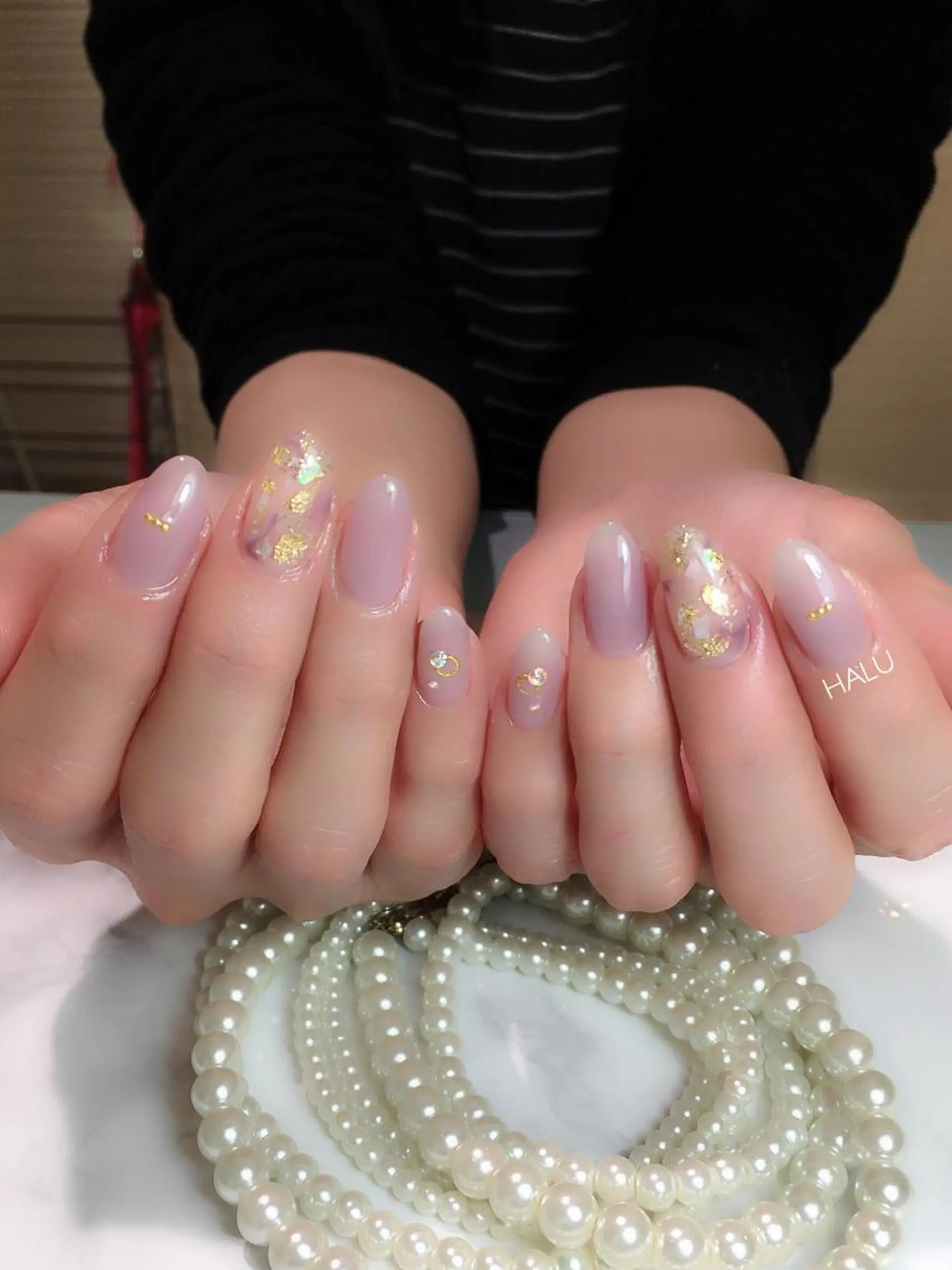 ネイル パープル HALU ハルのネイルデザイン