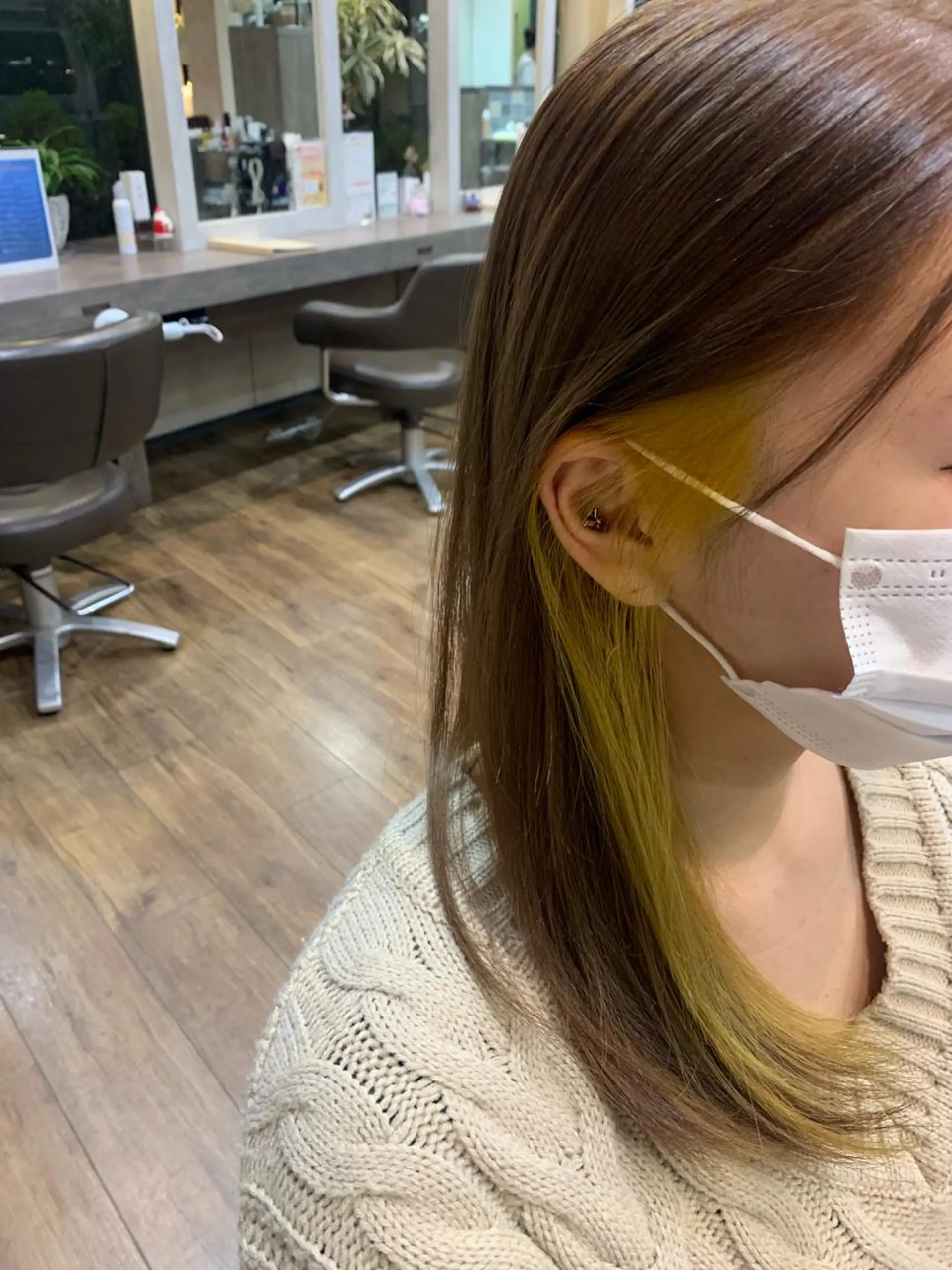 ミディアム カラー イエローカラー ecru🕊️堀内 眞帆のヘアスタイル