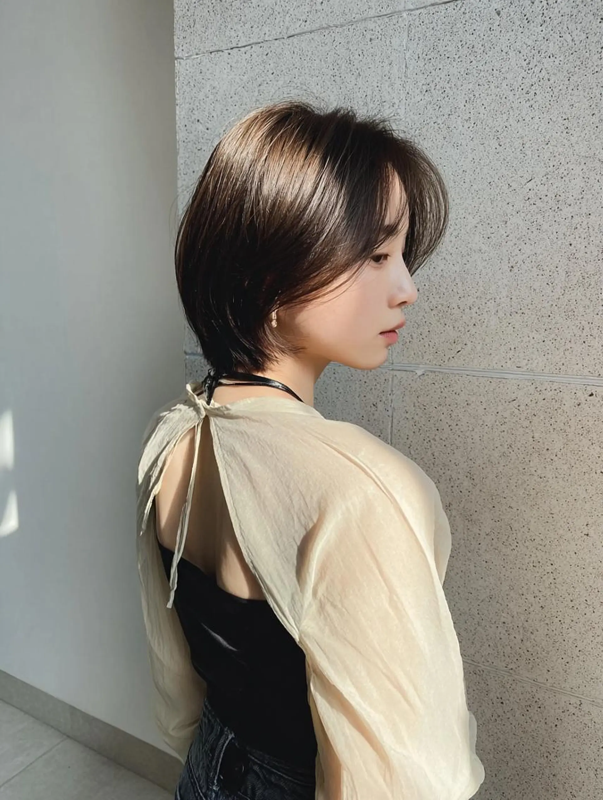 ショート レイヤーカット 小顔カット カット ヘアカラー トリートメント ショート＆ボブ🦋 shell立川🫧のヘアスタイル