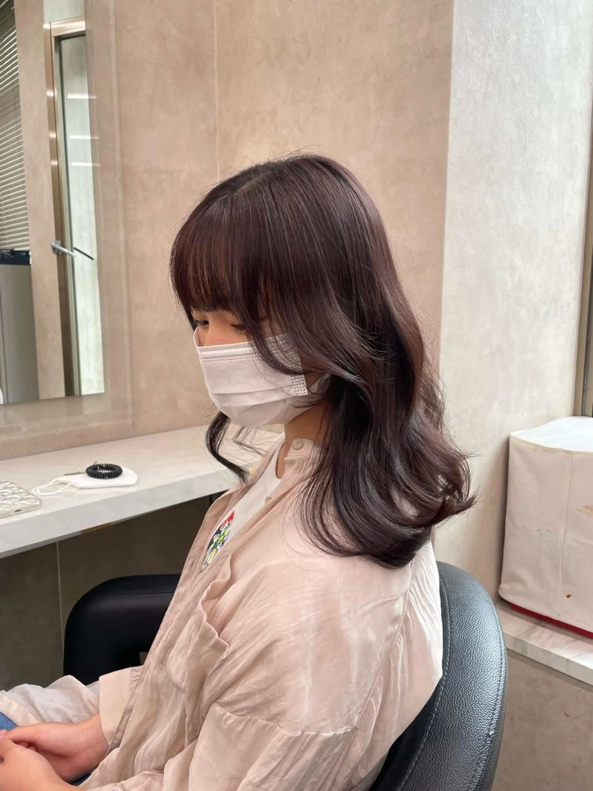 ミディアム カラー 表参道ハッシュカット レイヤー/リノンのヘアスタイル