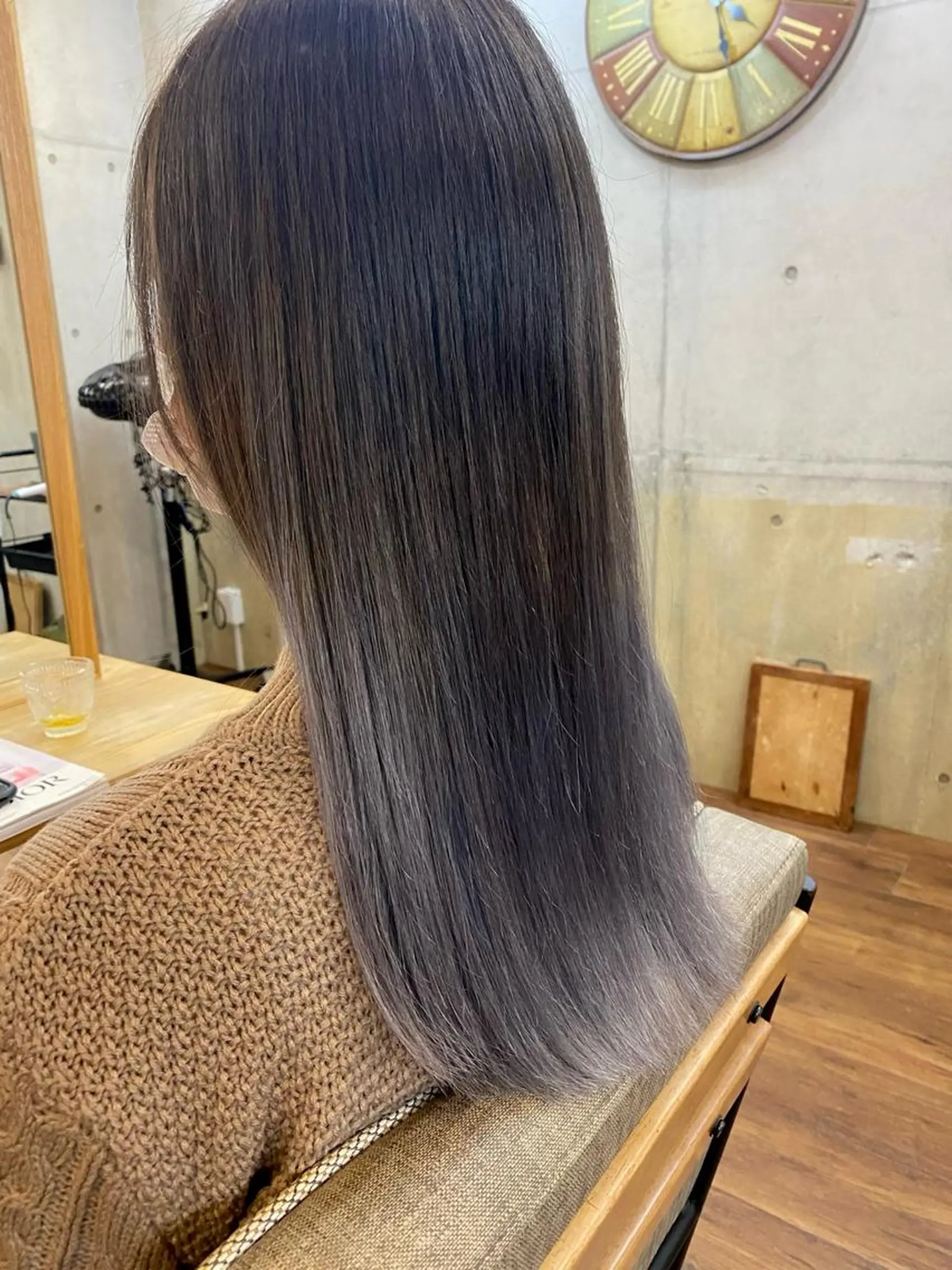 ロング 伸ばしかけ 縮毛矯正 縮毛矯正 千 田のヘアスタイル