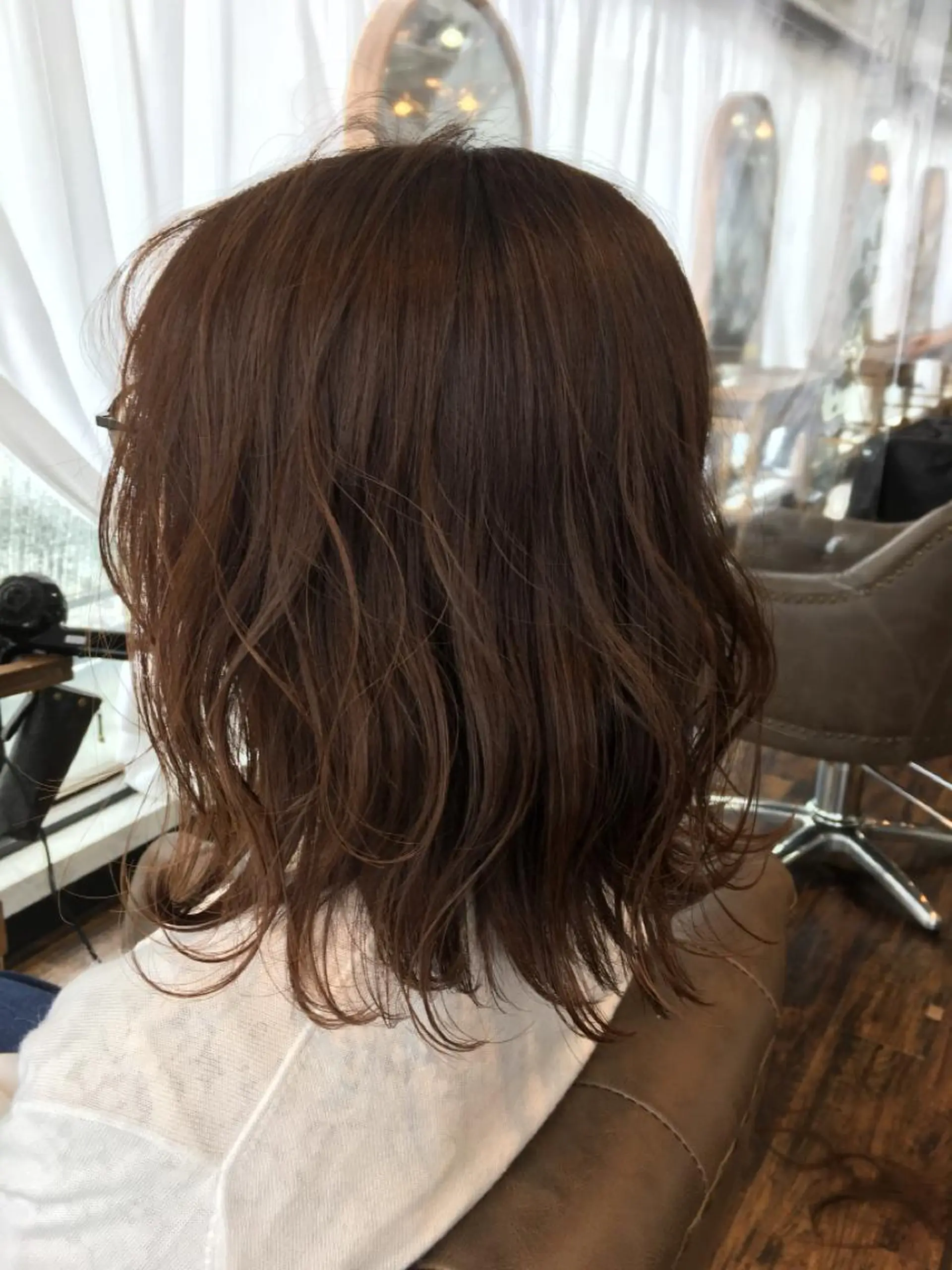 ミディアム カラー ツイストスパイラル パーマ🟡KYOUのヘアスタイル