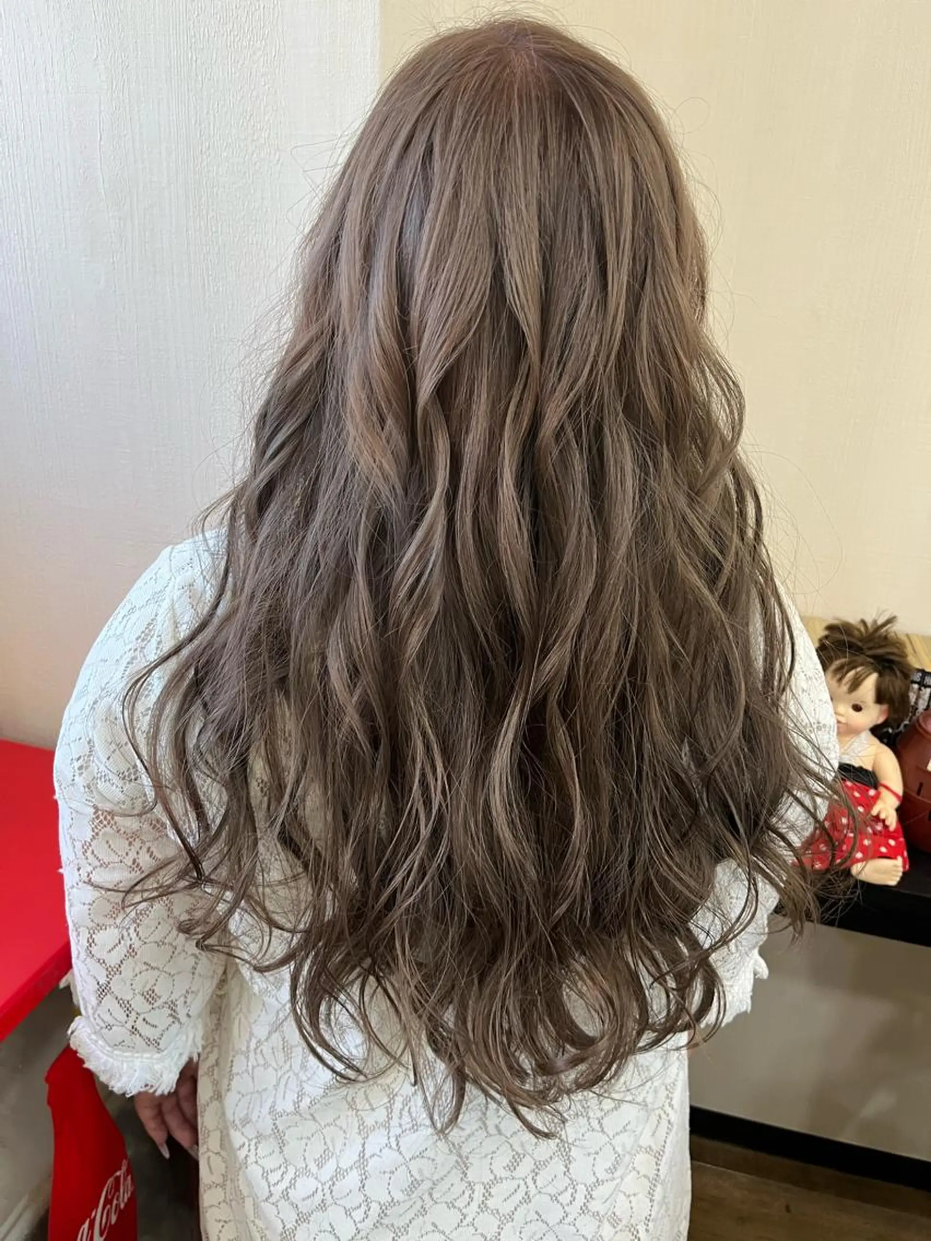 ロング カラー ヘアアレンジ ベージュカラー ボブ ロング きむえり/髪質改善 /セット/カラーのヘアスタイル