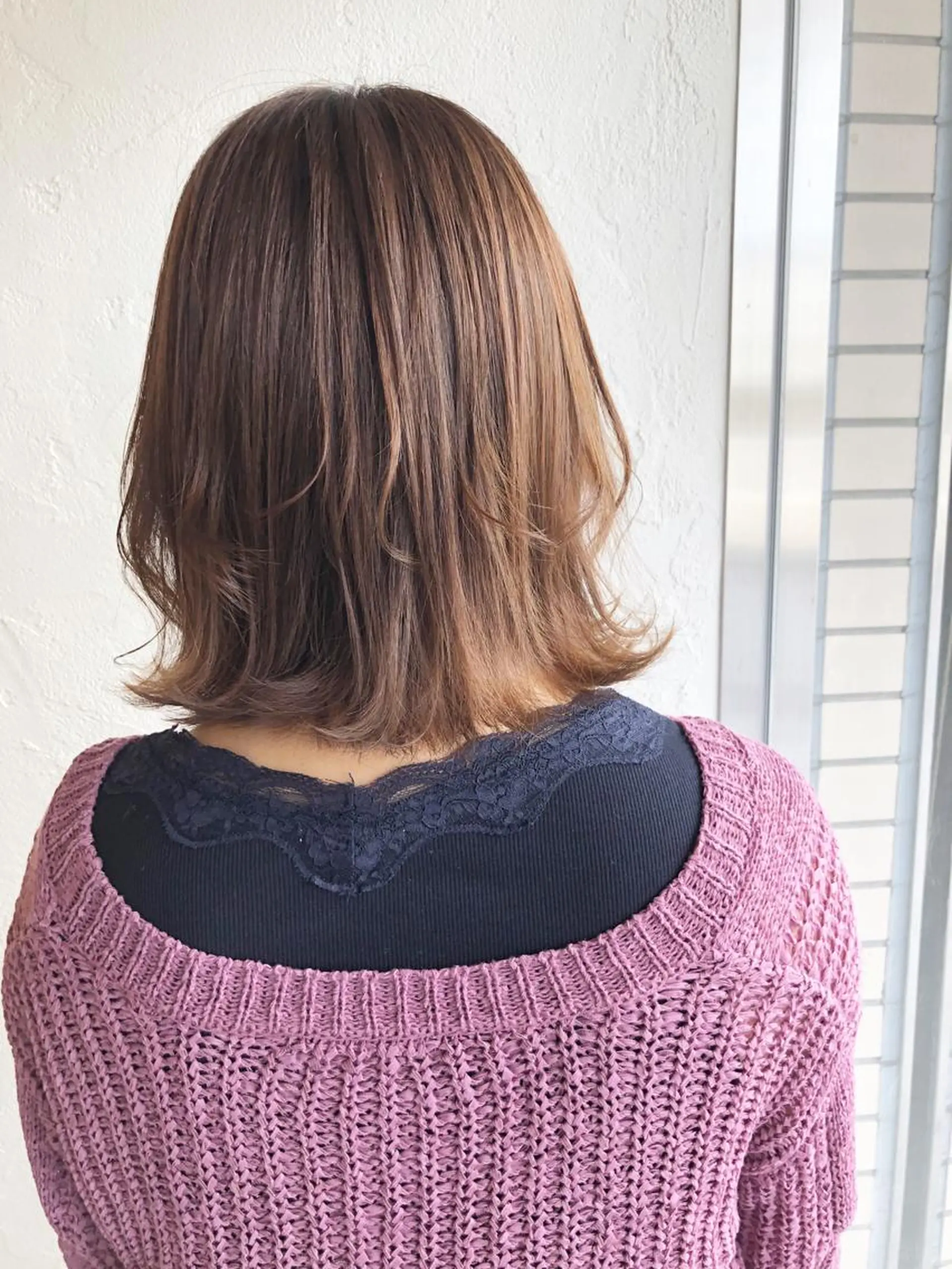 ミディアム ボブレイヤー ボブ レイヤーカット キノシタ ナオユキのヘアスタイル