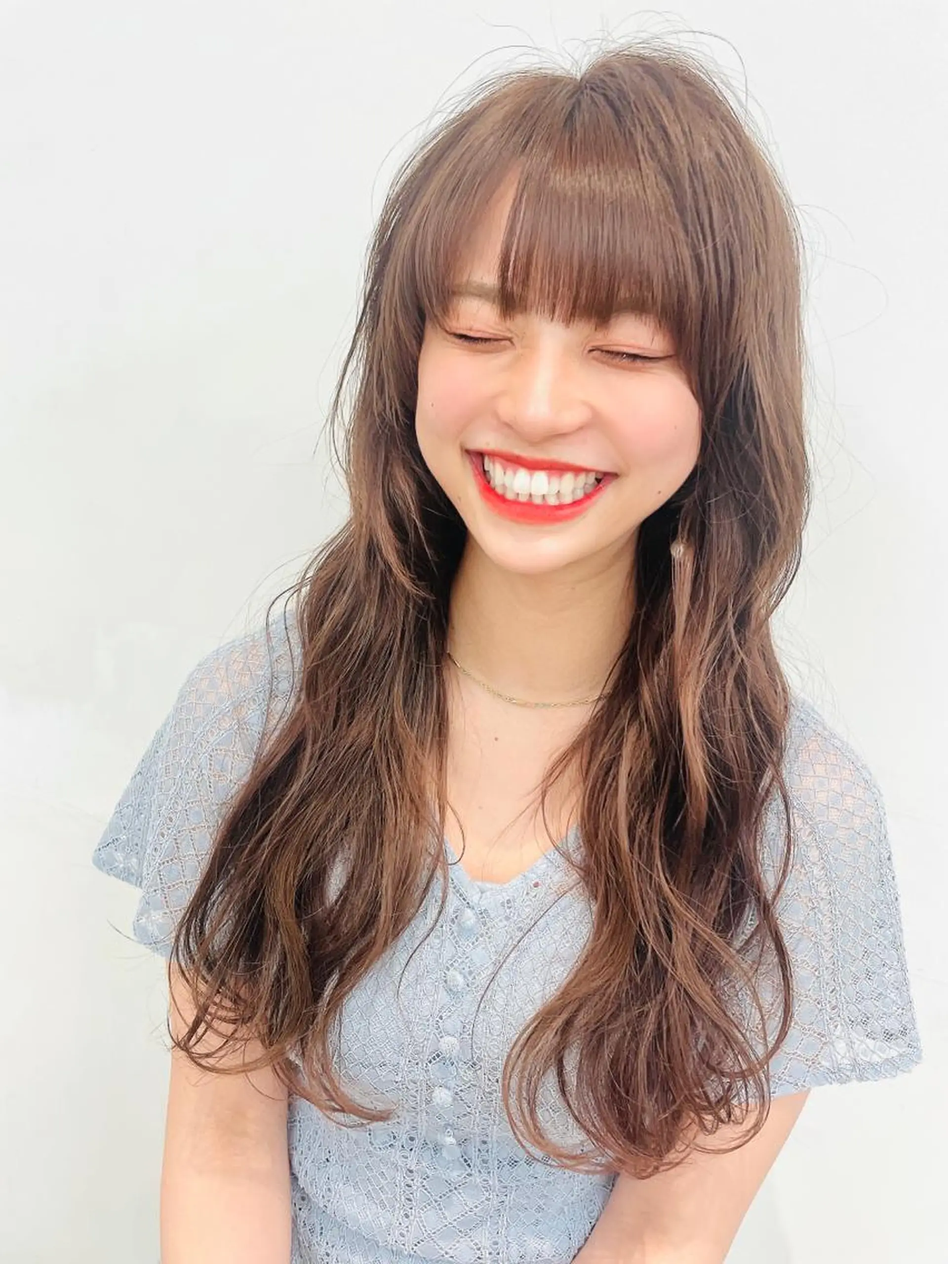 ロング 韓国風レイヤーカット 松葉翔のヘアスタイル