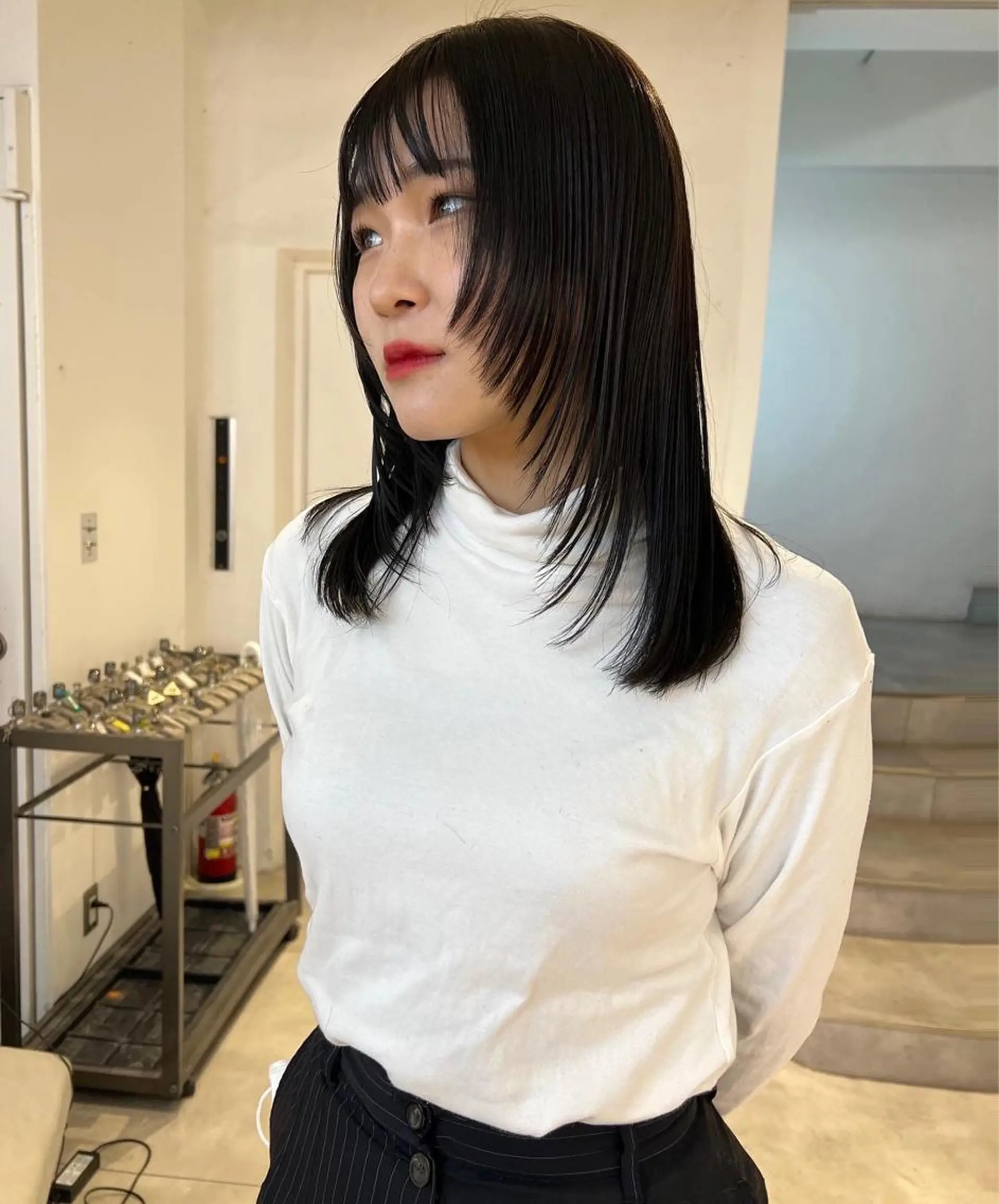 ミディアム カラー 顔周りカット/透明感 カラー✂️MEIのヘアスタイル