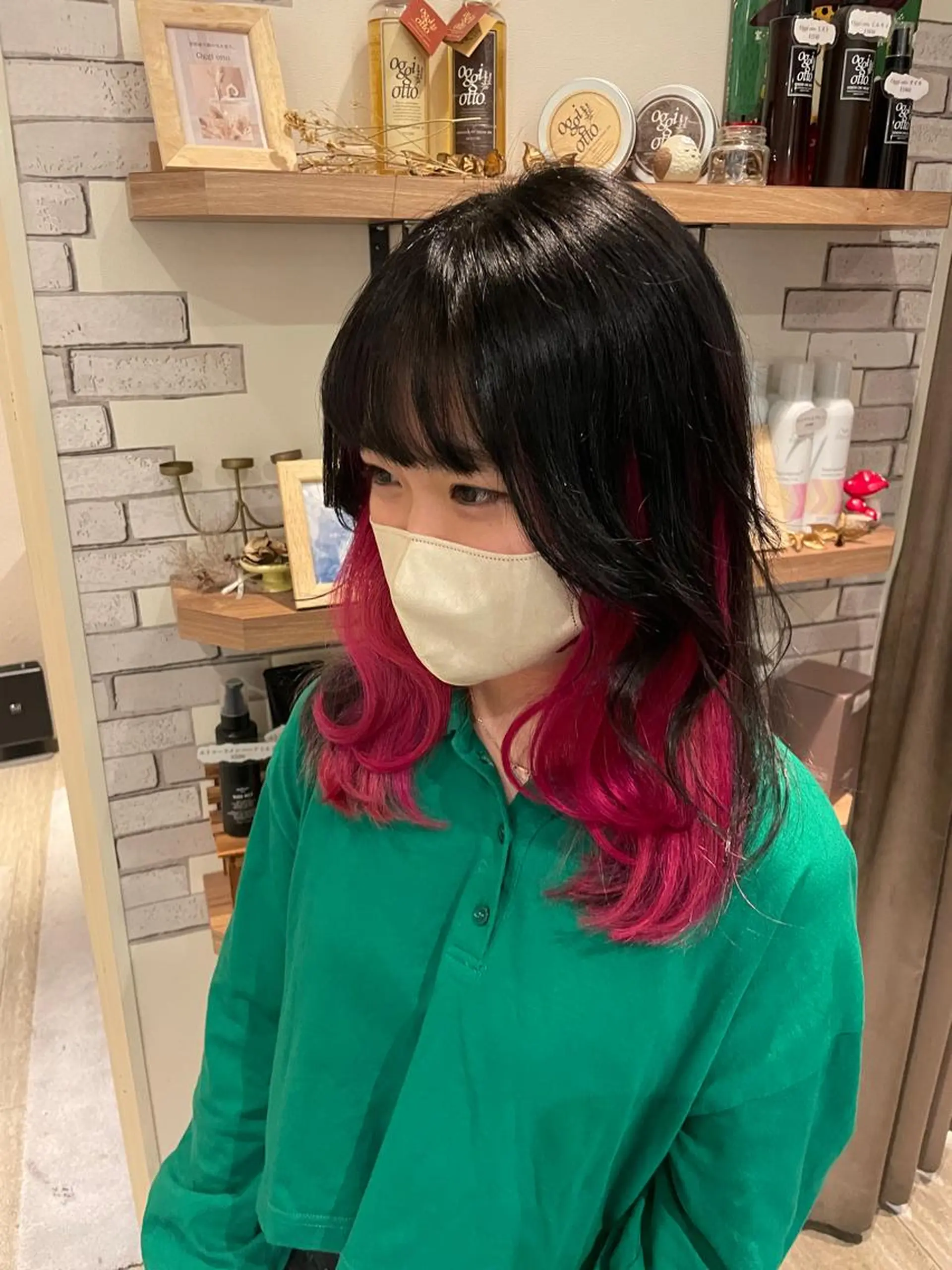 ミディアム カラー ヘアカラー 大人可愛い/レイヤー /ブリーチ/溝口誠二のヘアスタイル