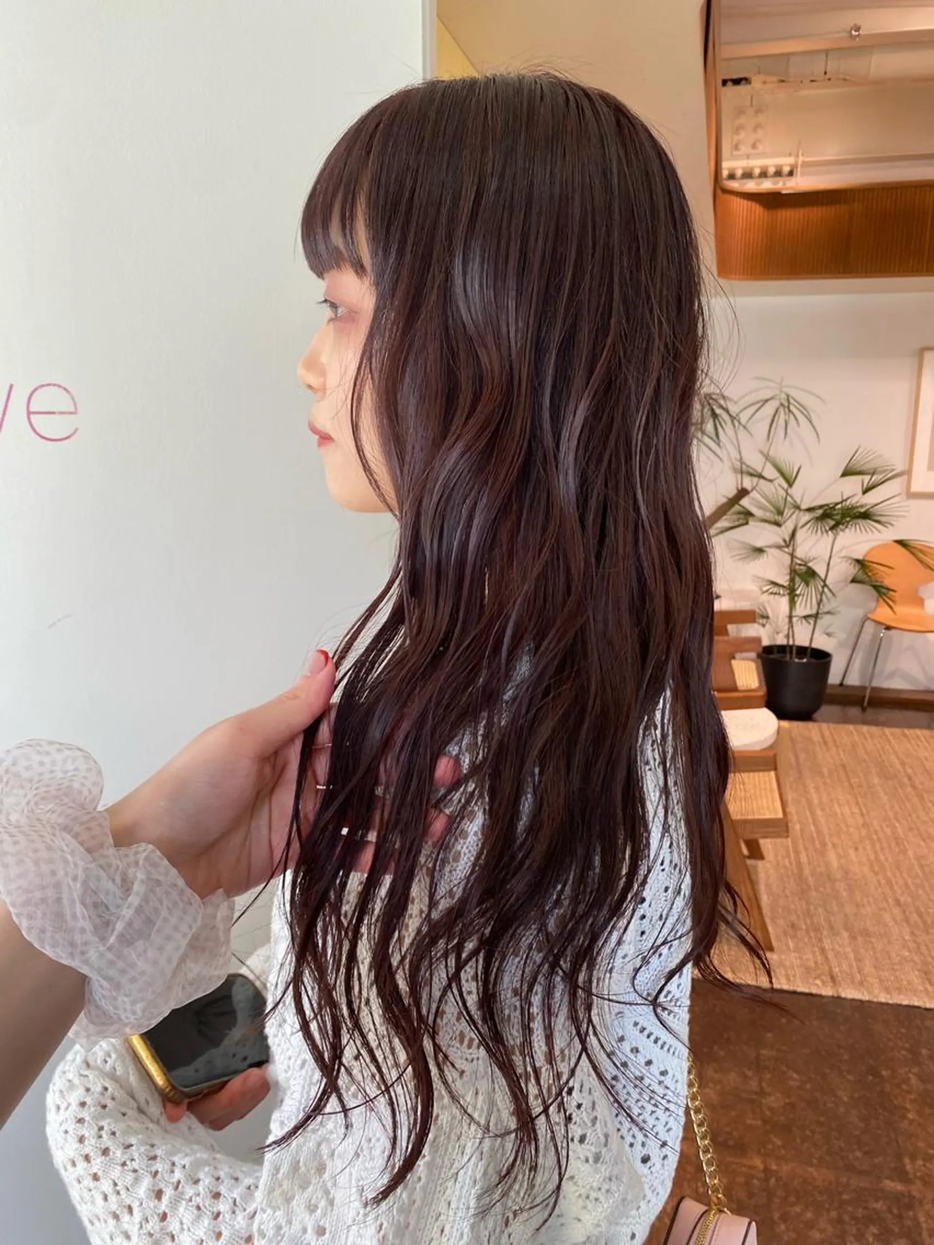 ロング カラー ヘアアレンジ ブラウンカラー ラベンダーカラー ラベンダーピンク ピンクカラー ピンクブラウン レイヤー🌟艶カラー 🕊まやのヘアスタイル