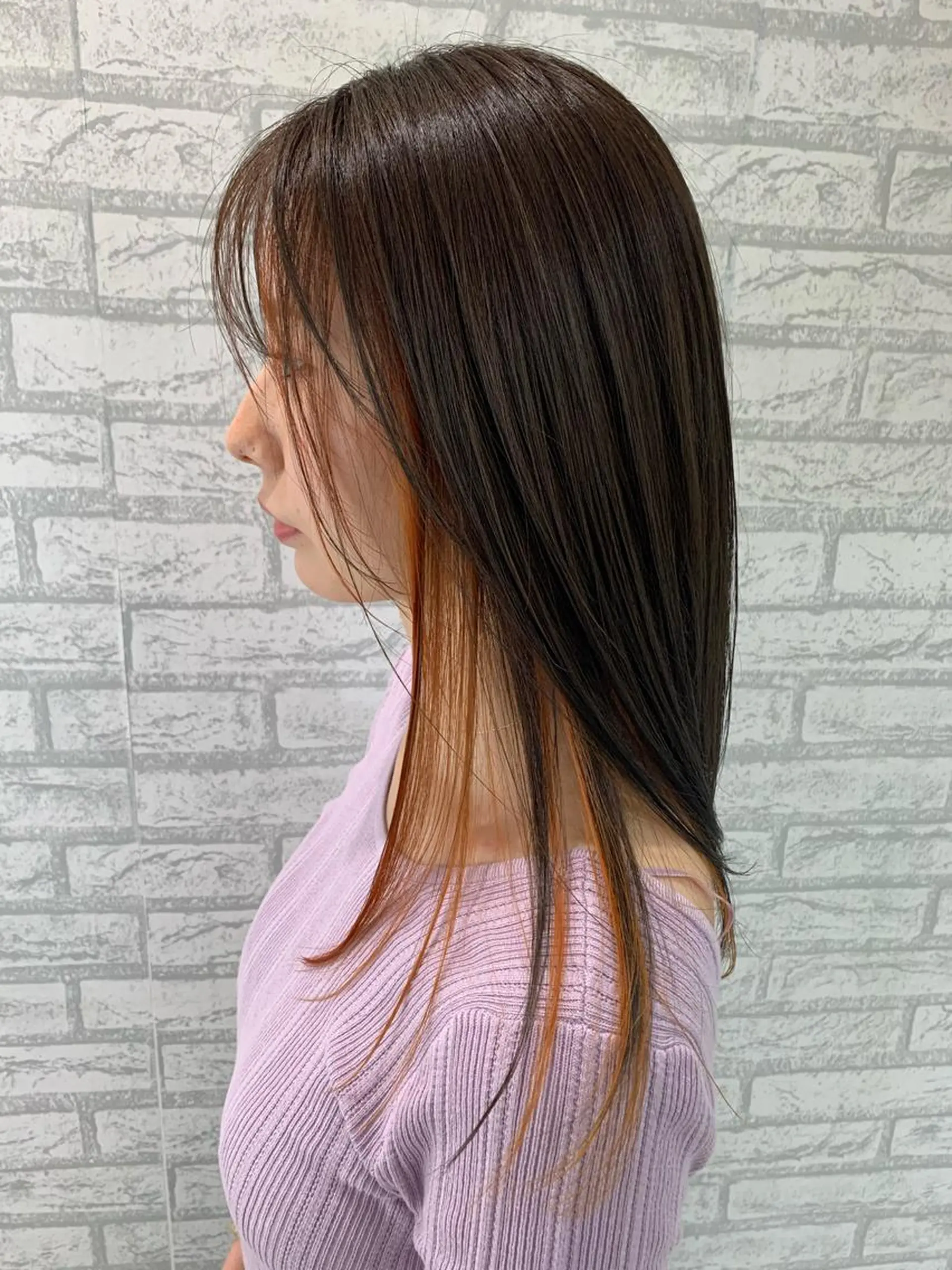 ロング カラー デザインカラー、艶髪 大塚 耕平のヘアスタイル