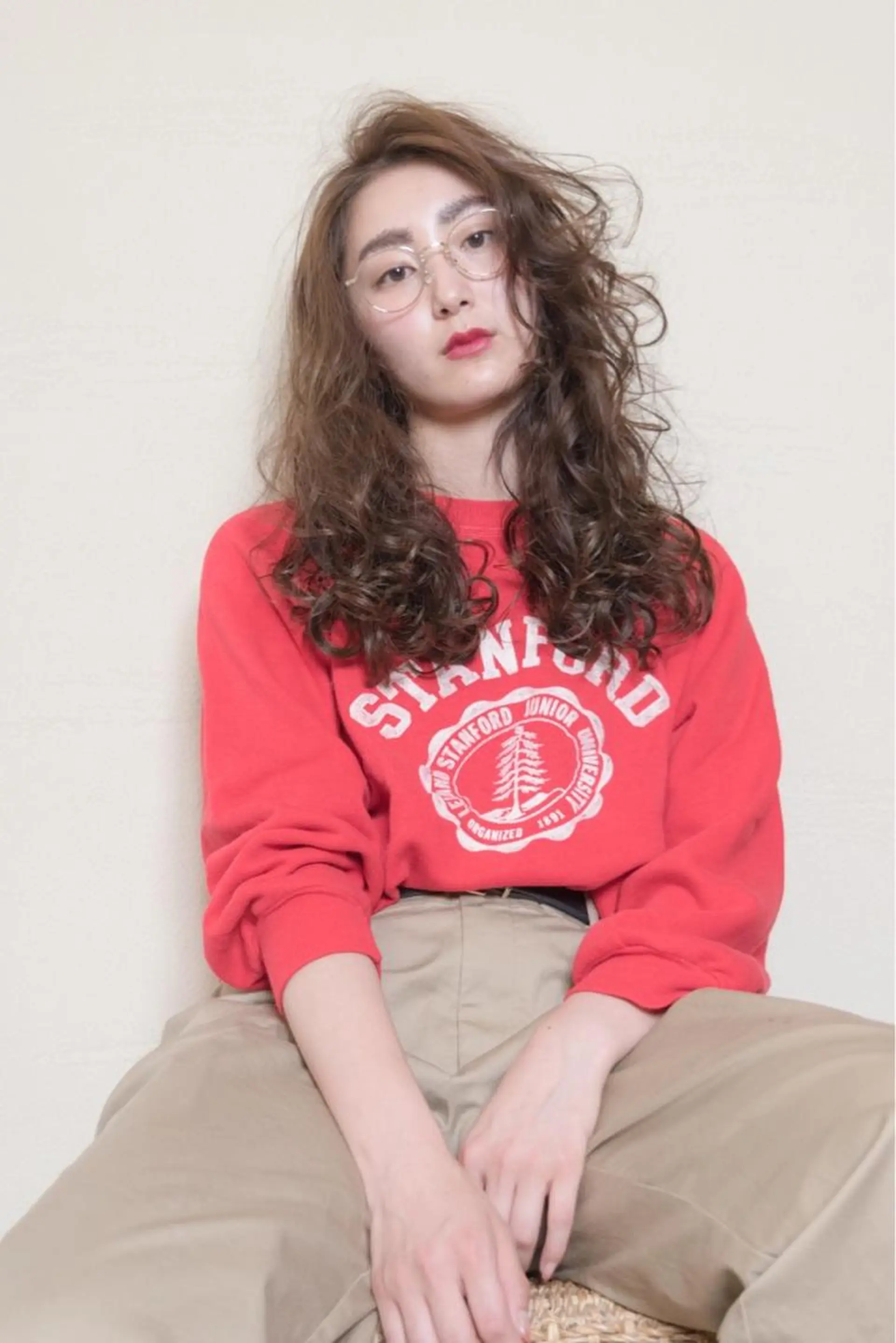 ロング カラー パーマ ロング AND THE BRICKS所属・AND THE BRICKS北川珠紀の眉毛・アイブロウイメージ